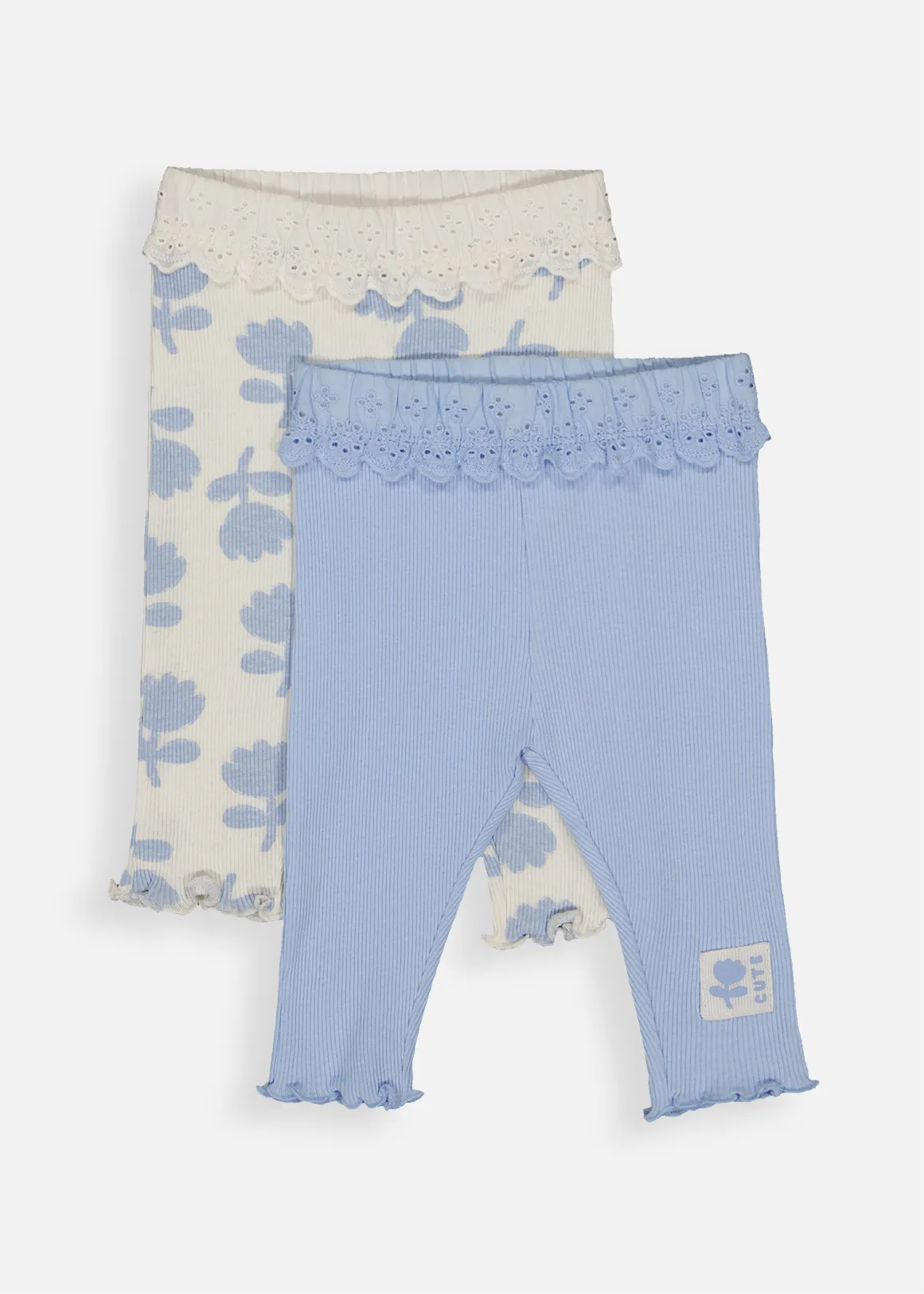 Anglaise Frill Leggings 2 Pack - X BLUE