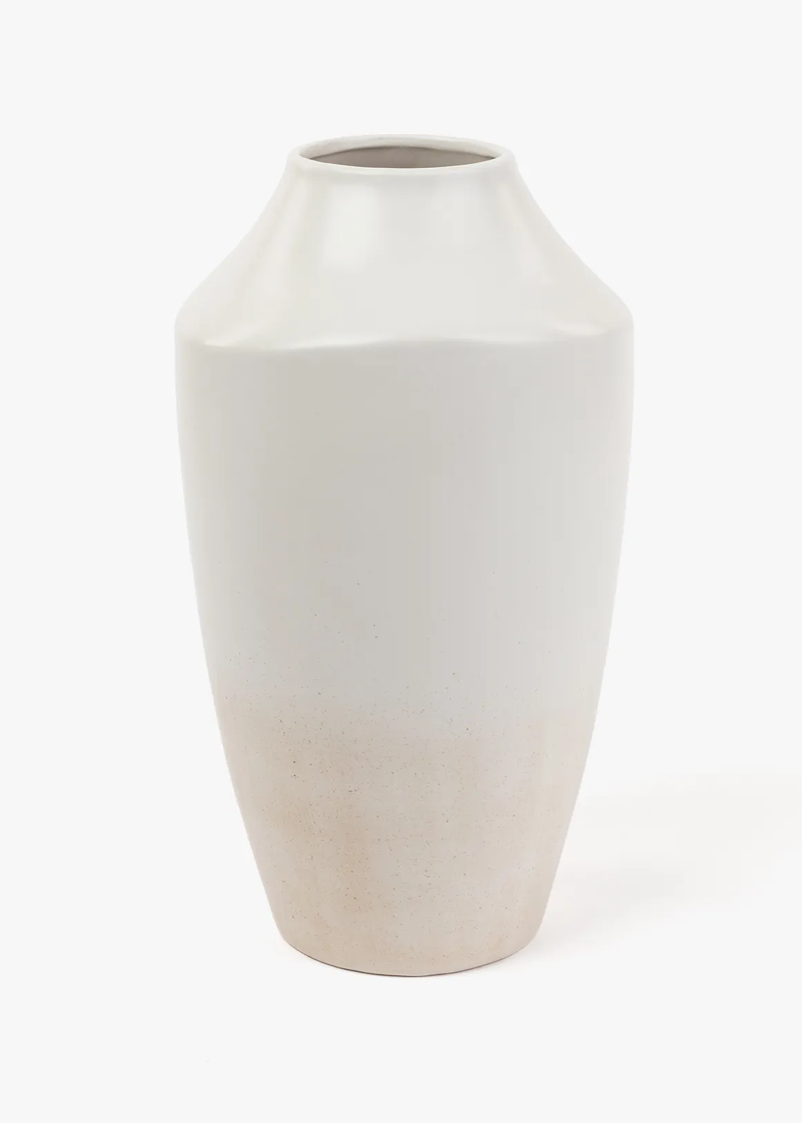 Angled Ceramic Vessel - WHITE