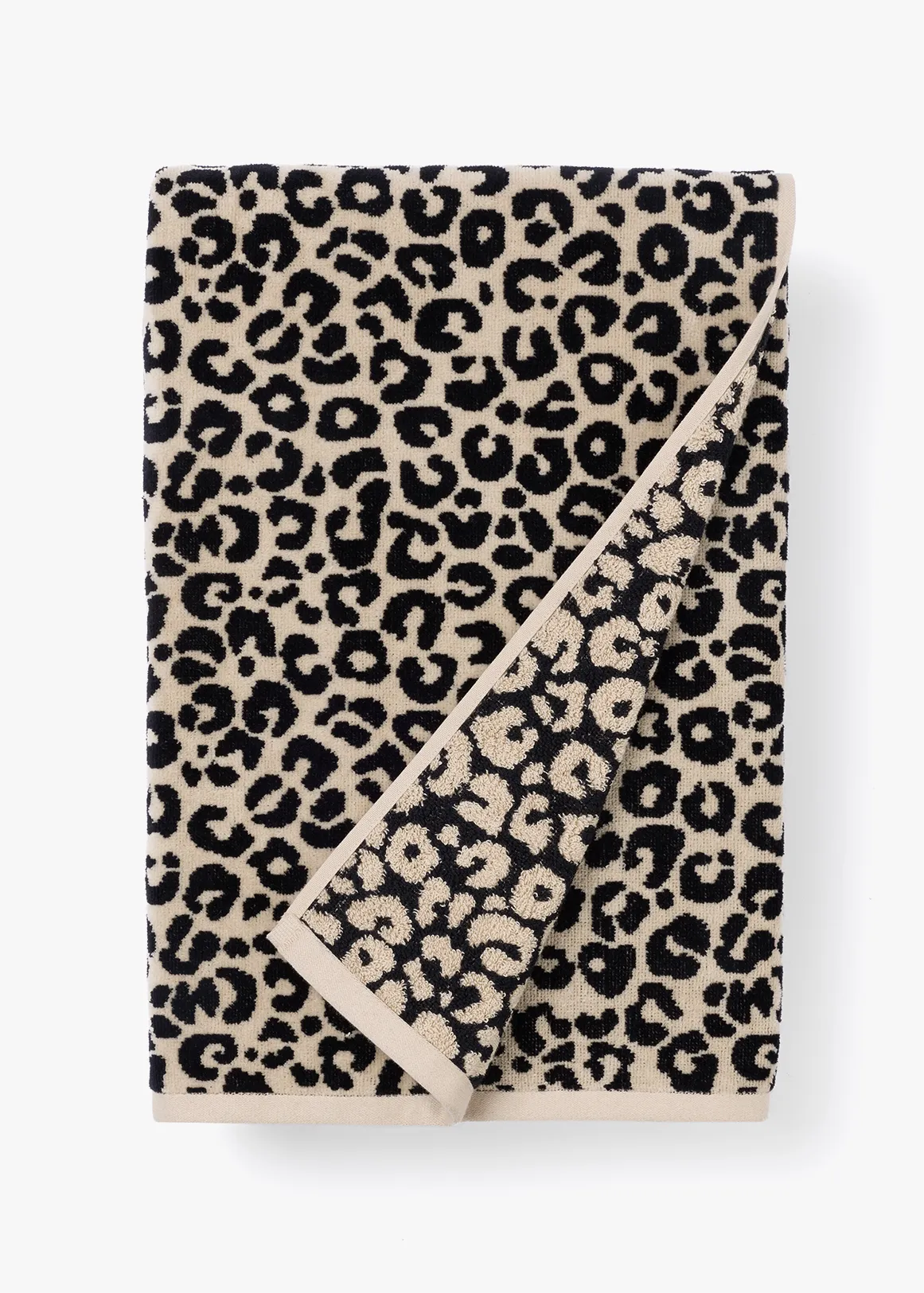 Animal Print Cotton Bath Sheet - X BLACK