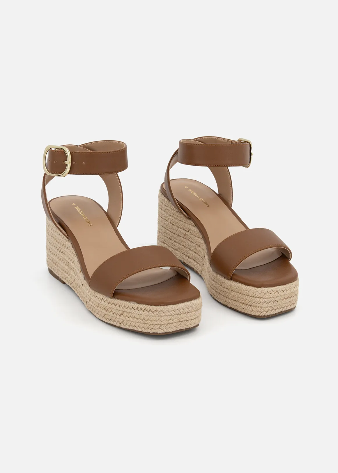 Ankle Strap Slingback Espadrilles - TAN