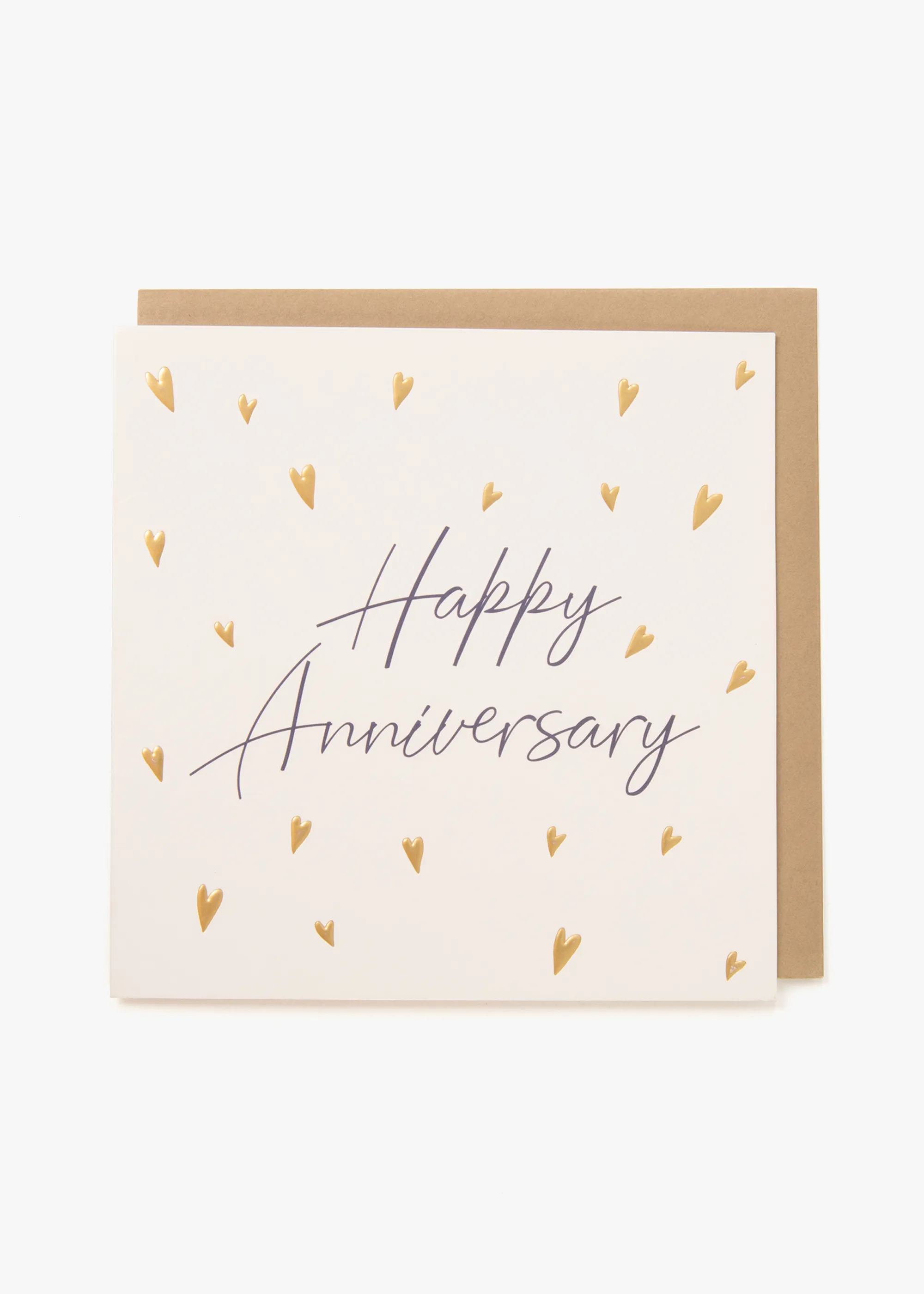 Anniversary Hearts Foiled Square Card - ASSORT