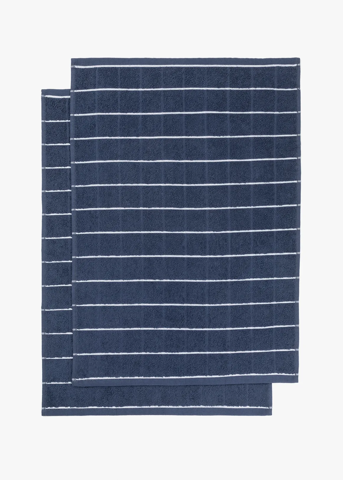 Anti-Bacterial Check Tea Towels 2 Pack - X BLUE