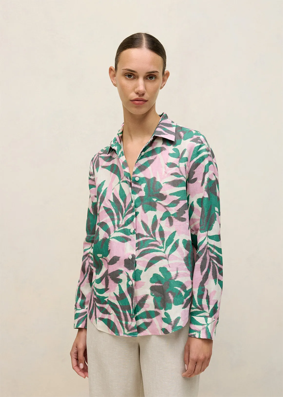 Arbour Linen Shirt - TRUE GREEN