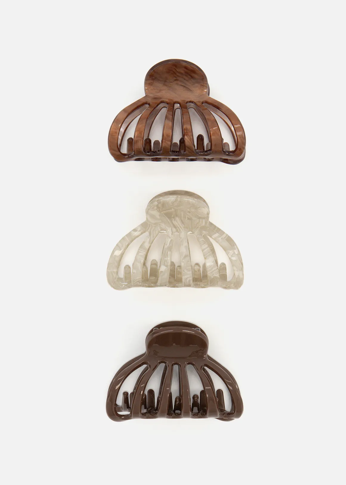 Assorted Hair Claws 3 Pack - X NATURAL