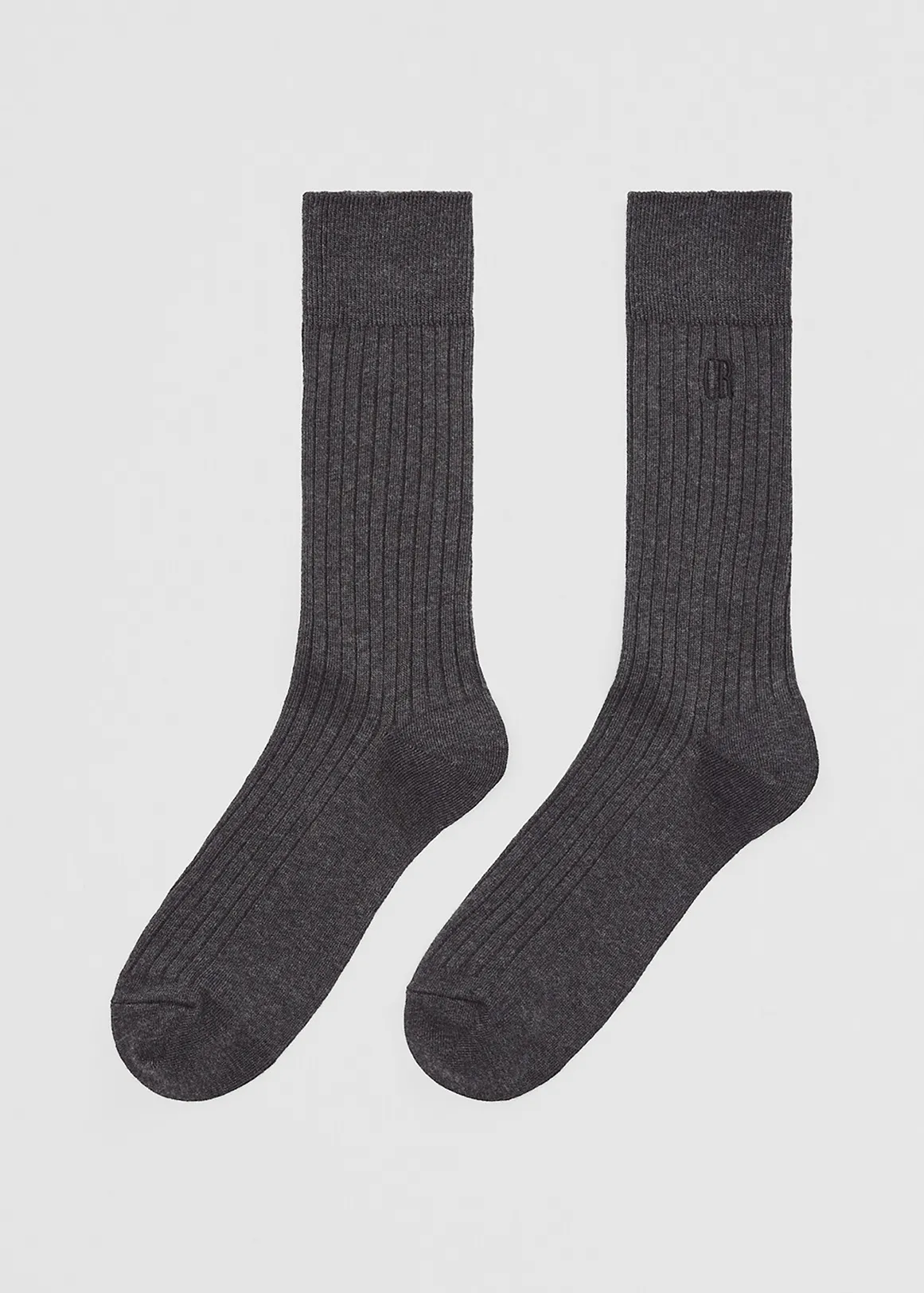 Australian Cotton Blend CR Rib Crew Sock - CHARCOAL MARLE