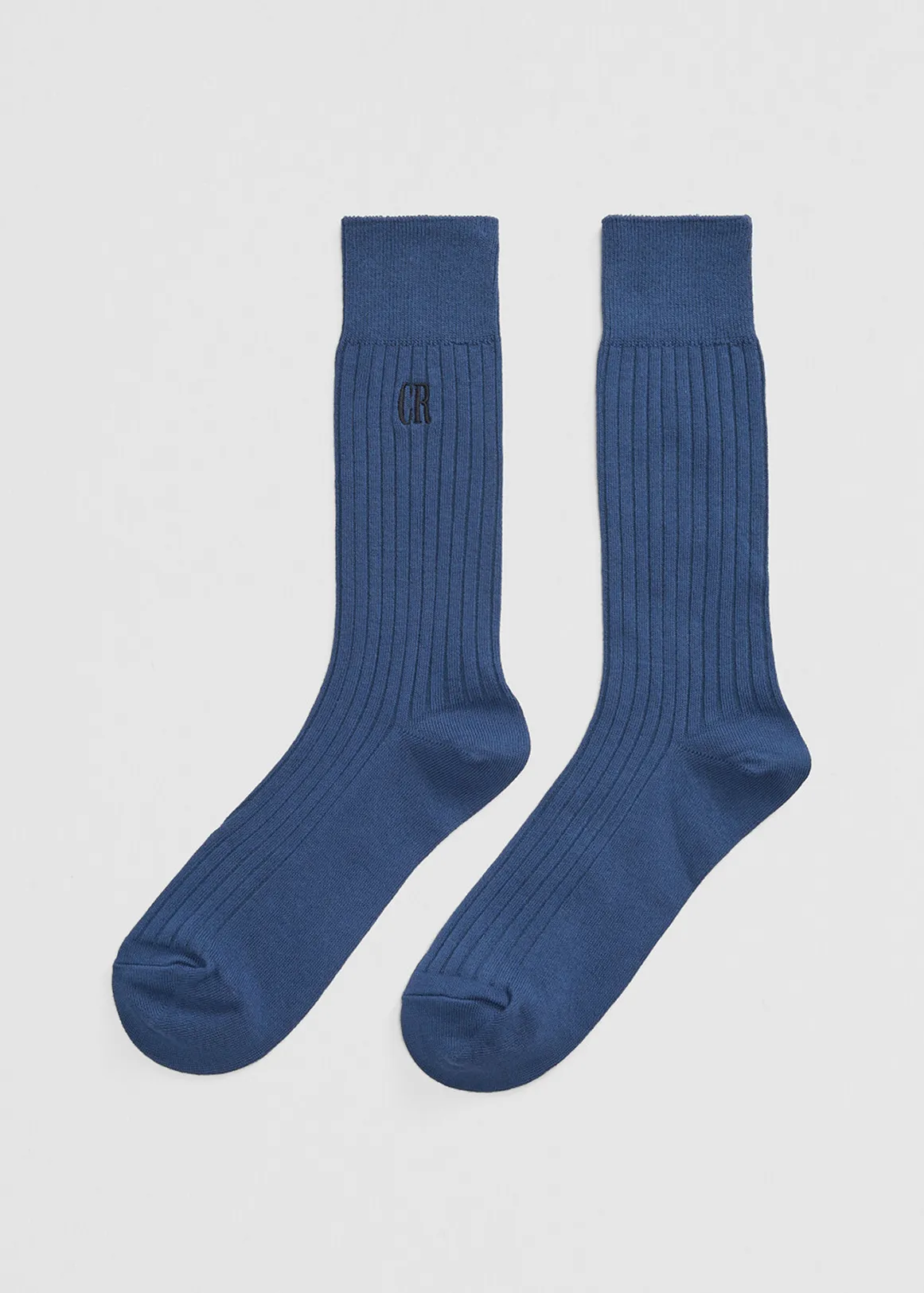 Australian Cotton Blend CR Rib Crew Sock - SEA SALT BLUE
