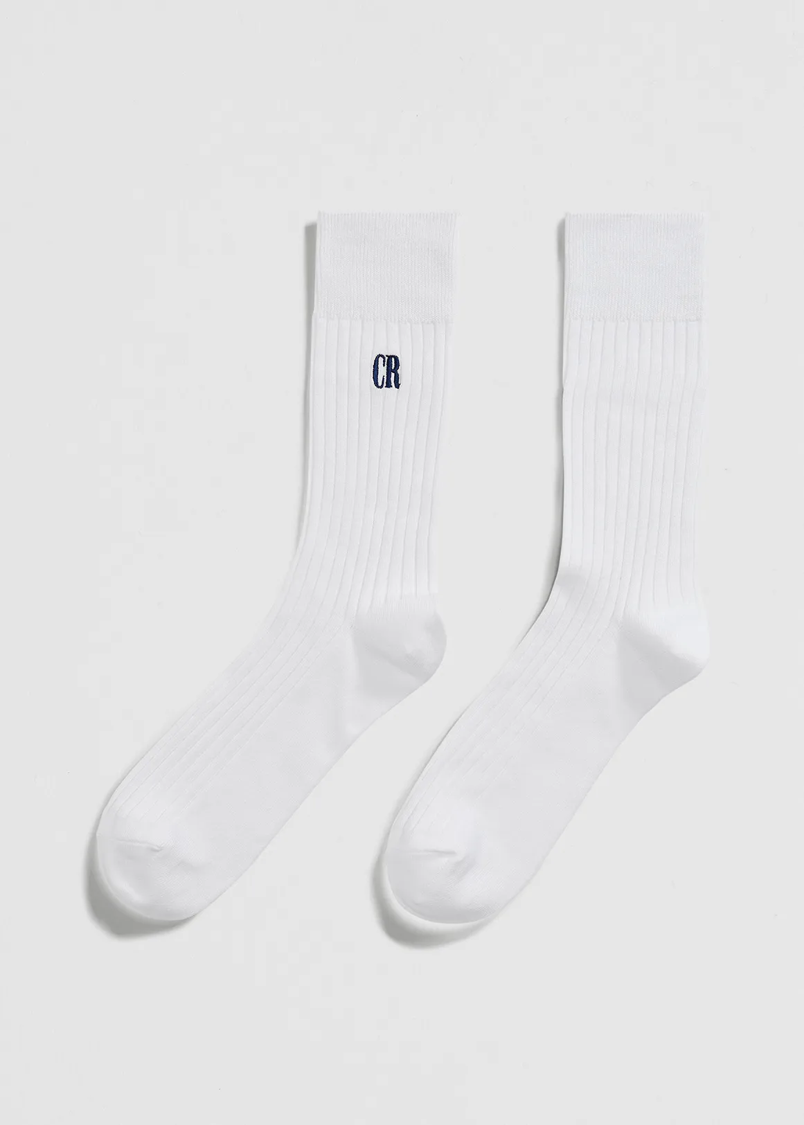 Australian Cotton Blend CR Rib Crew Sock - WHITE