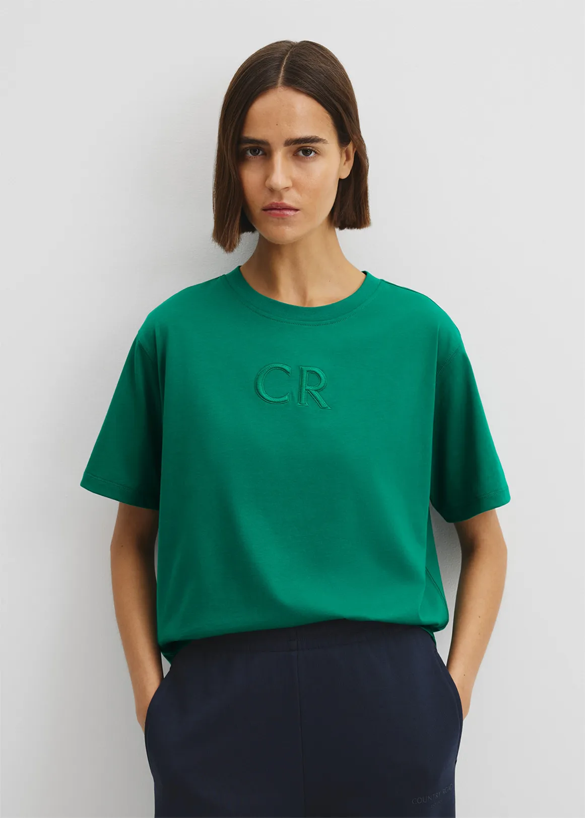 Australian Cotton CR Logo T-Shirt - EMERALD