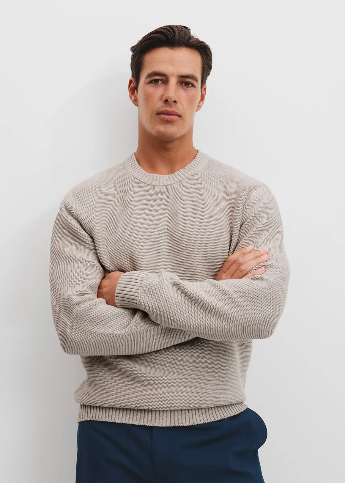 Australian Cotton Crew Neck Knit - SHELL