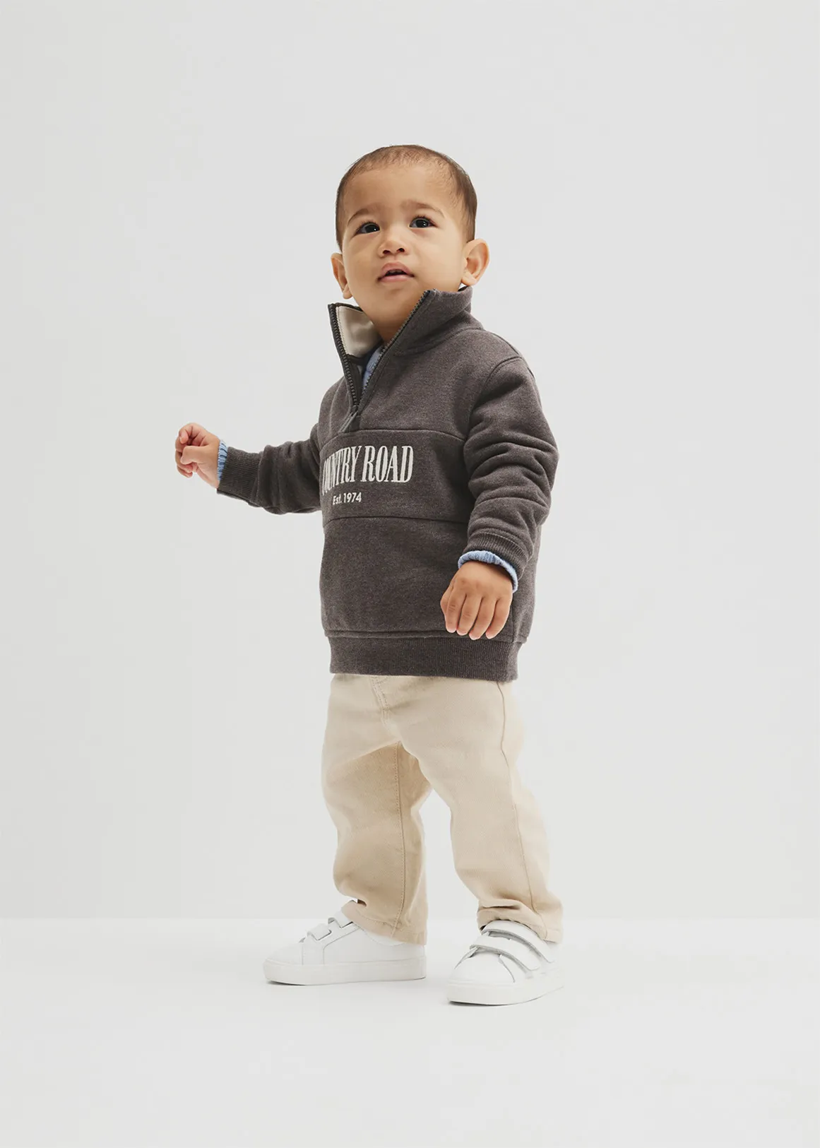 Australian Cotton Heritage Half Zip - COCOA MARLE