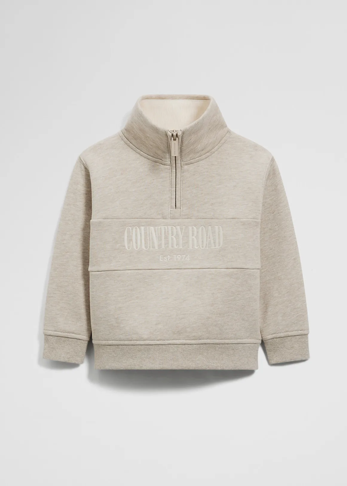 Australian Cotton Heritage Half Zip - STONE MARLE