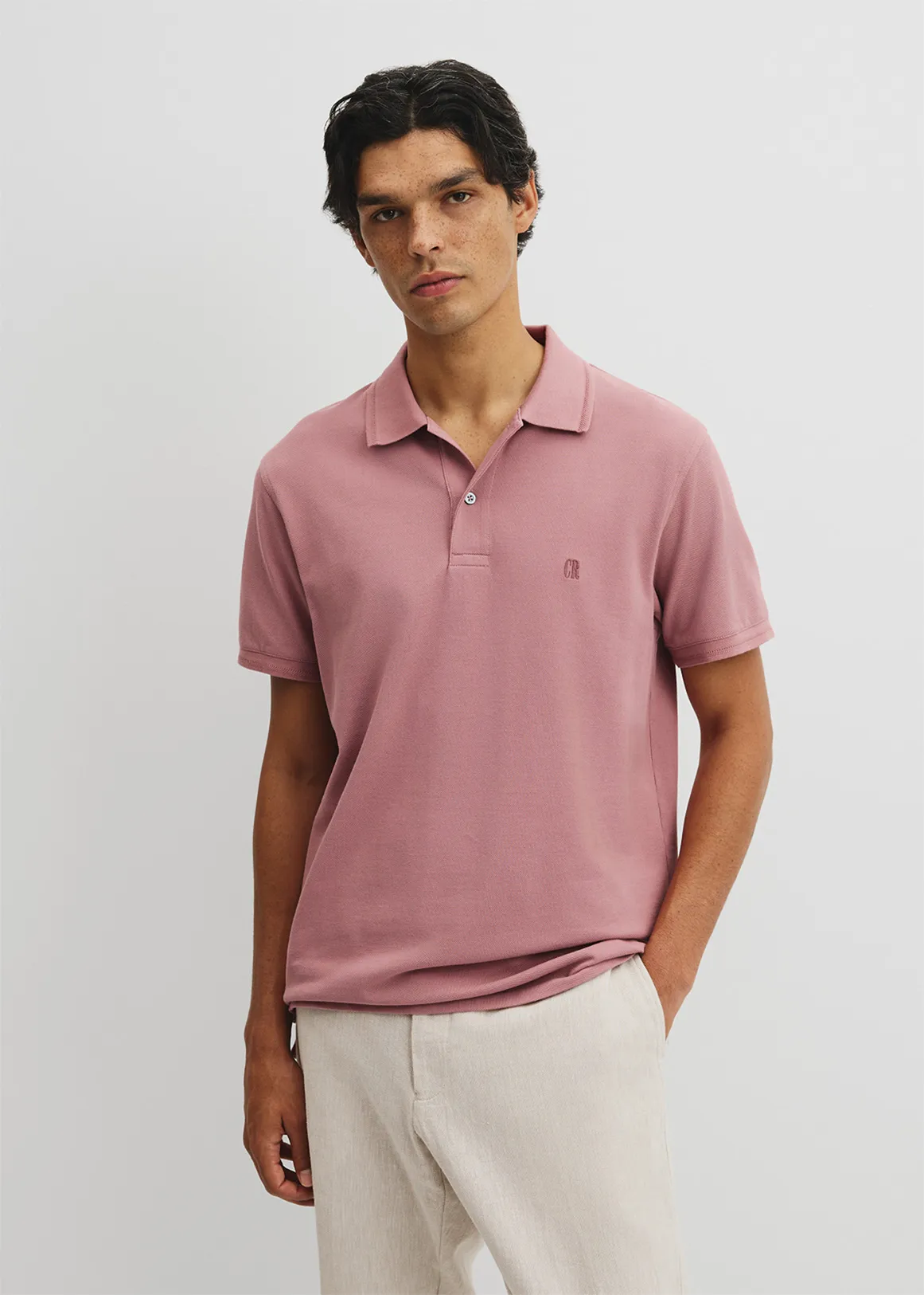 Australian Cotton Pique Polo - DUSTY ROSE