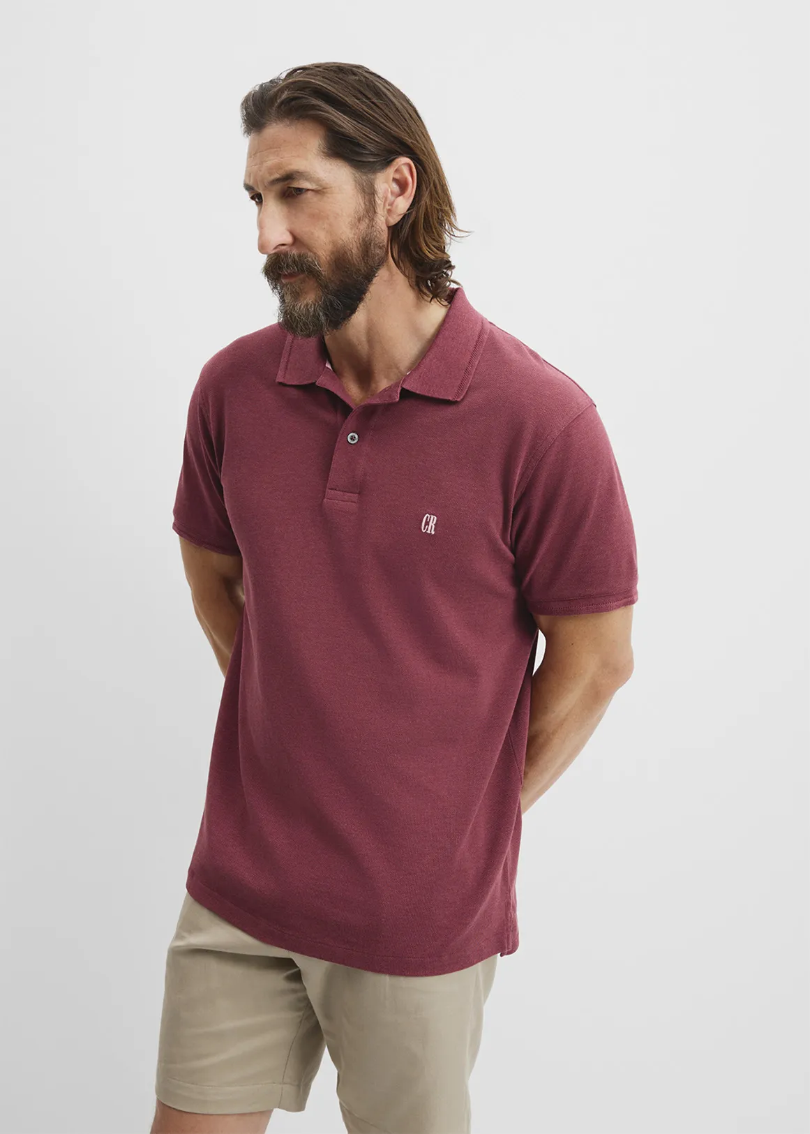 Australian Cotton Pique Polo - ROUGE MARLE