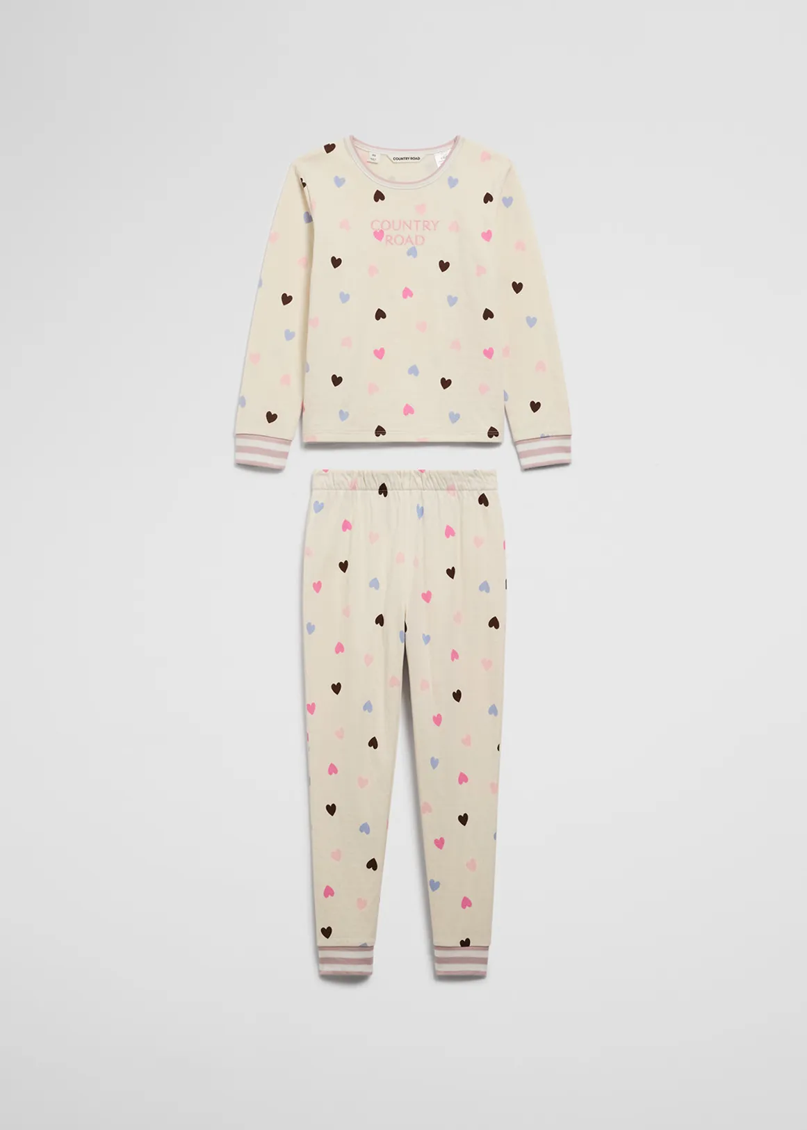 Australian Cotton Printed Sleep Set - MULTI HEART