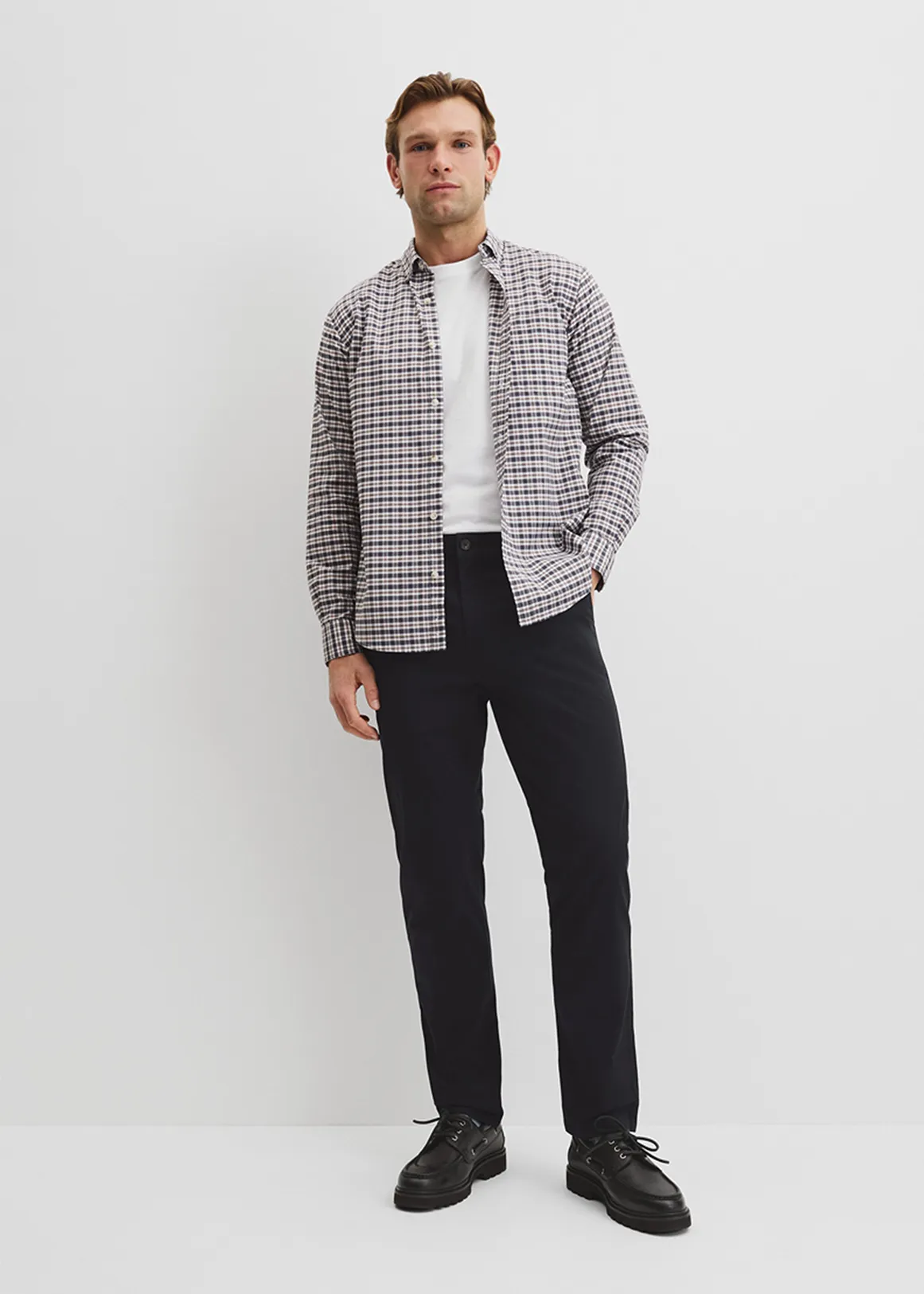 Australian Cotton Tapered Fit Stretch Chino - JET BLACK