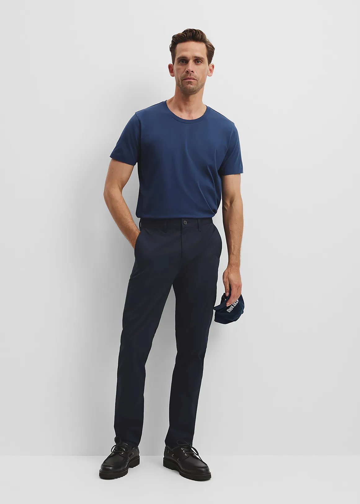 Australian Cotton Tapered Fit Stretch Chino - TRUE NAVY