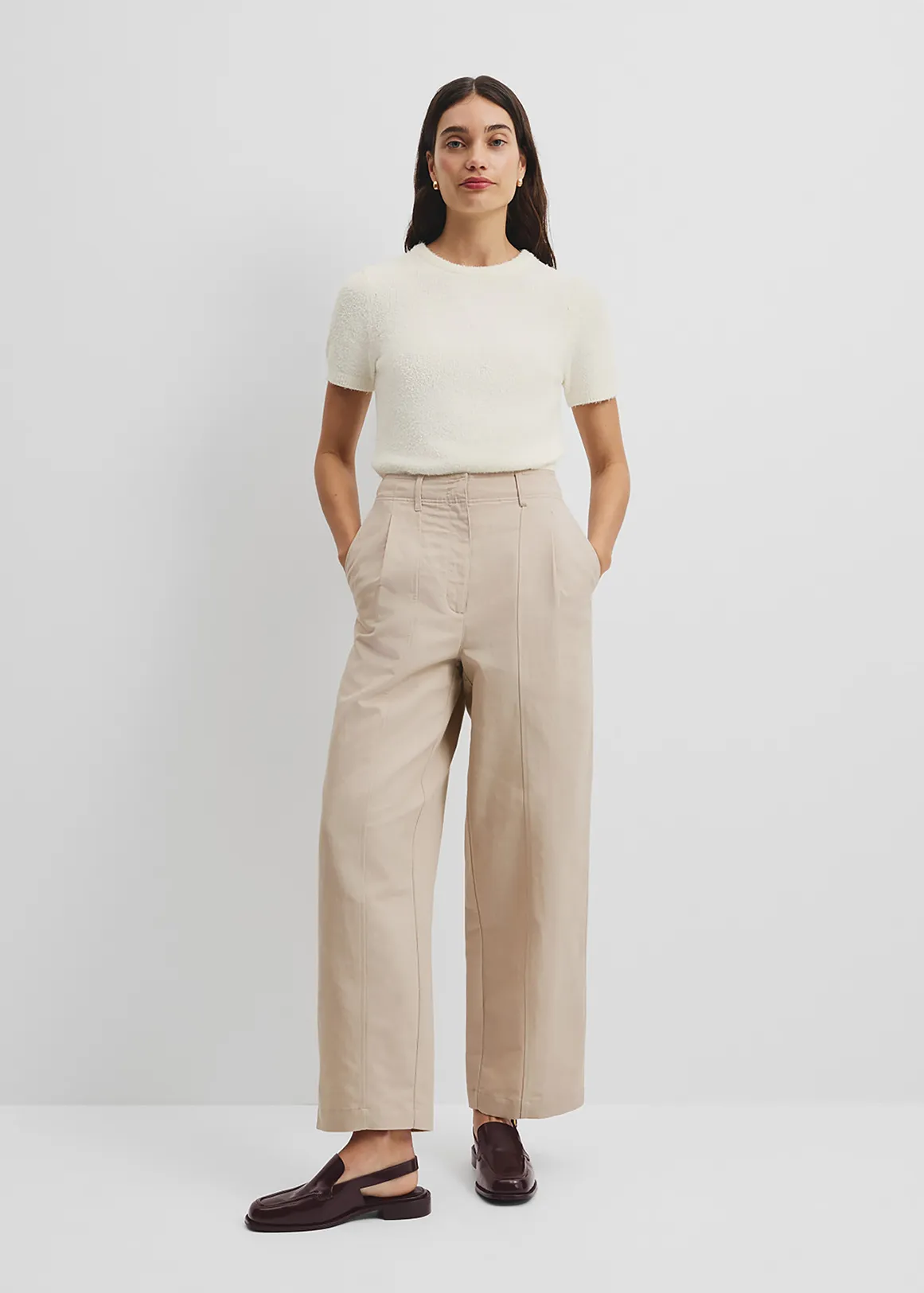 Australian Cotton Tapered Twill Pant - SAND1