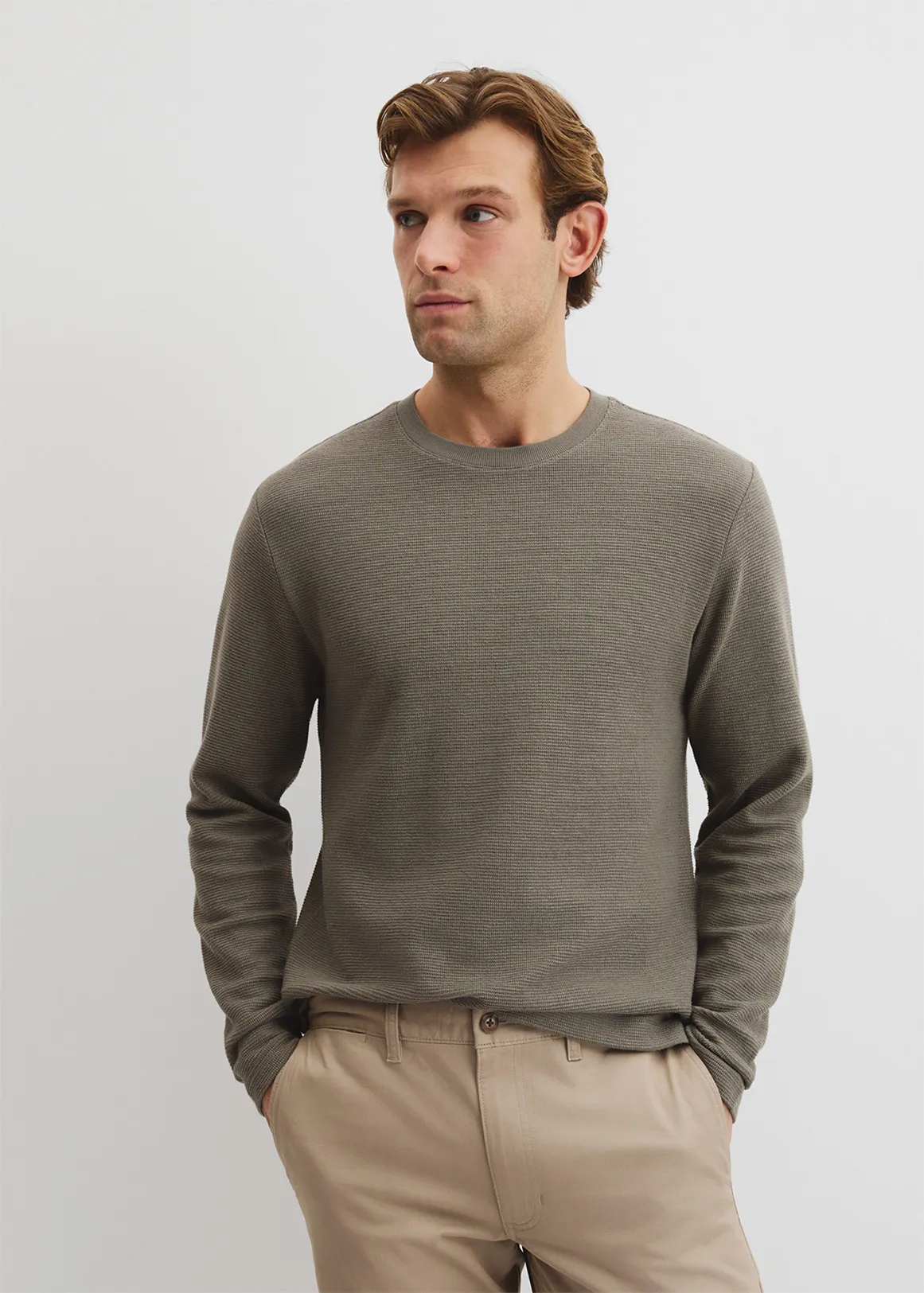 Australian Cotton Textured T-Shirt - RIVER GUM