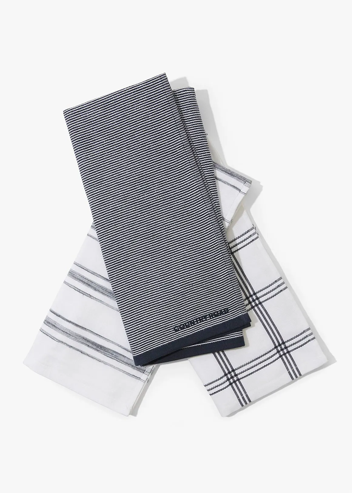 Australian Cotton Xave Tea Towel Pack of 3 - NAVY