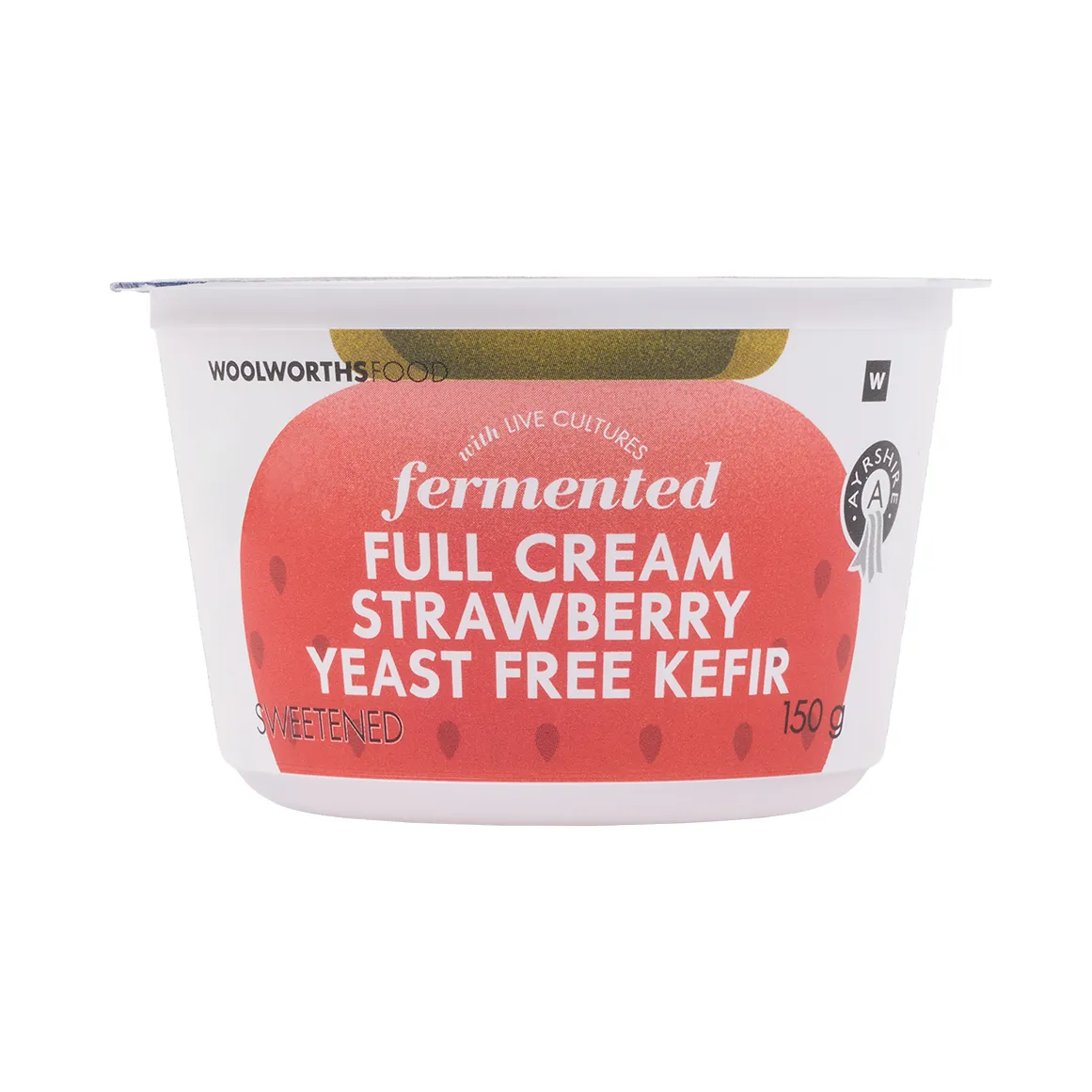 Ayrshire Full Cream Strawberry Yeast Free Kefir 150 g