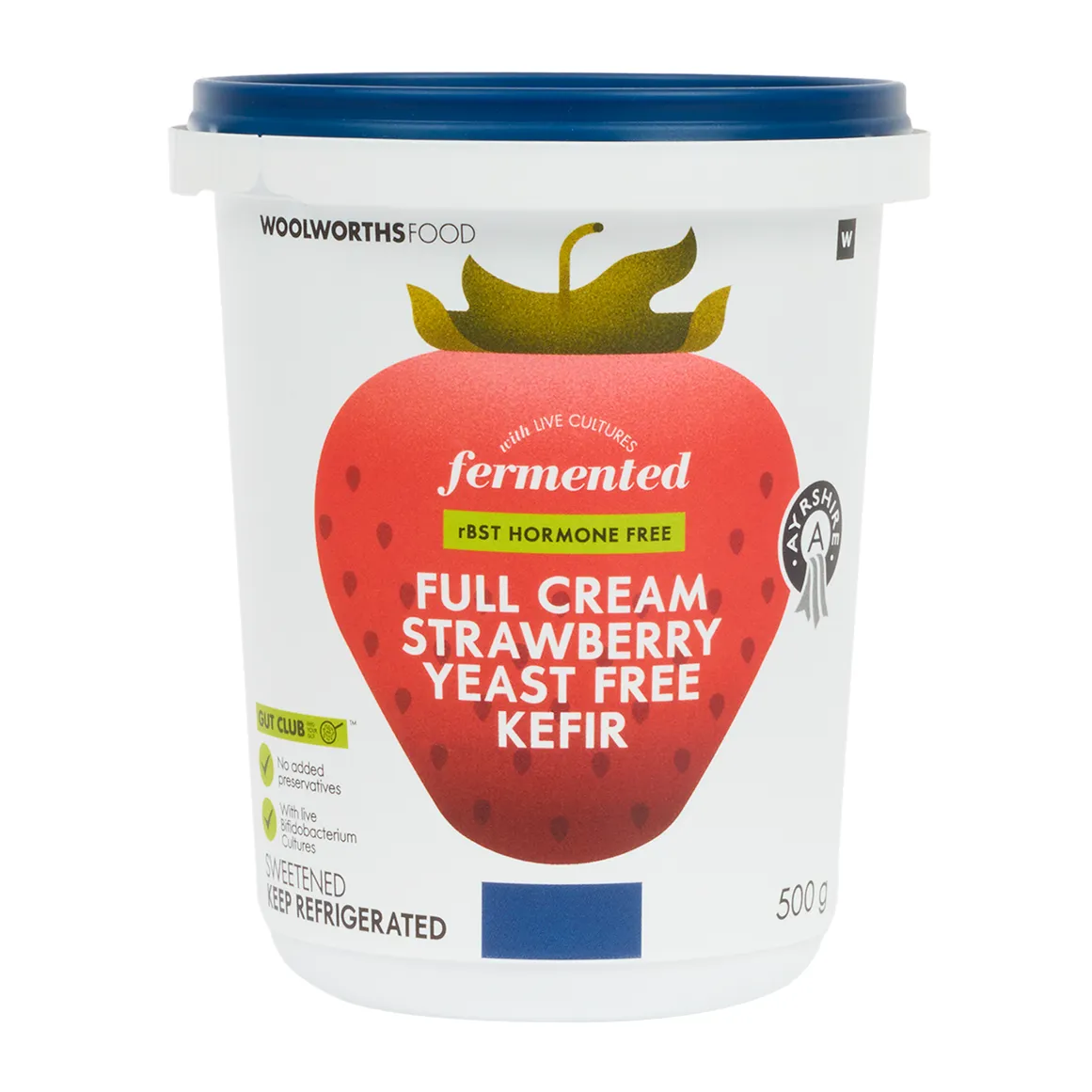 Ayrshire Full Cream Strawberry Yeast Free Kefir 500 g