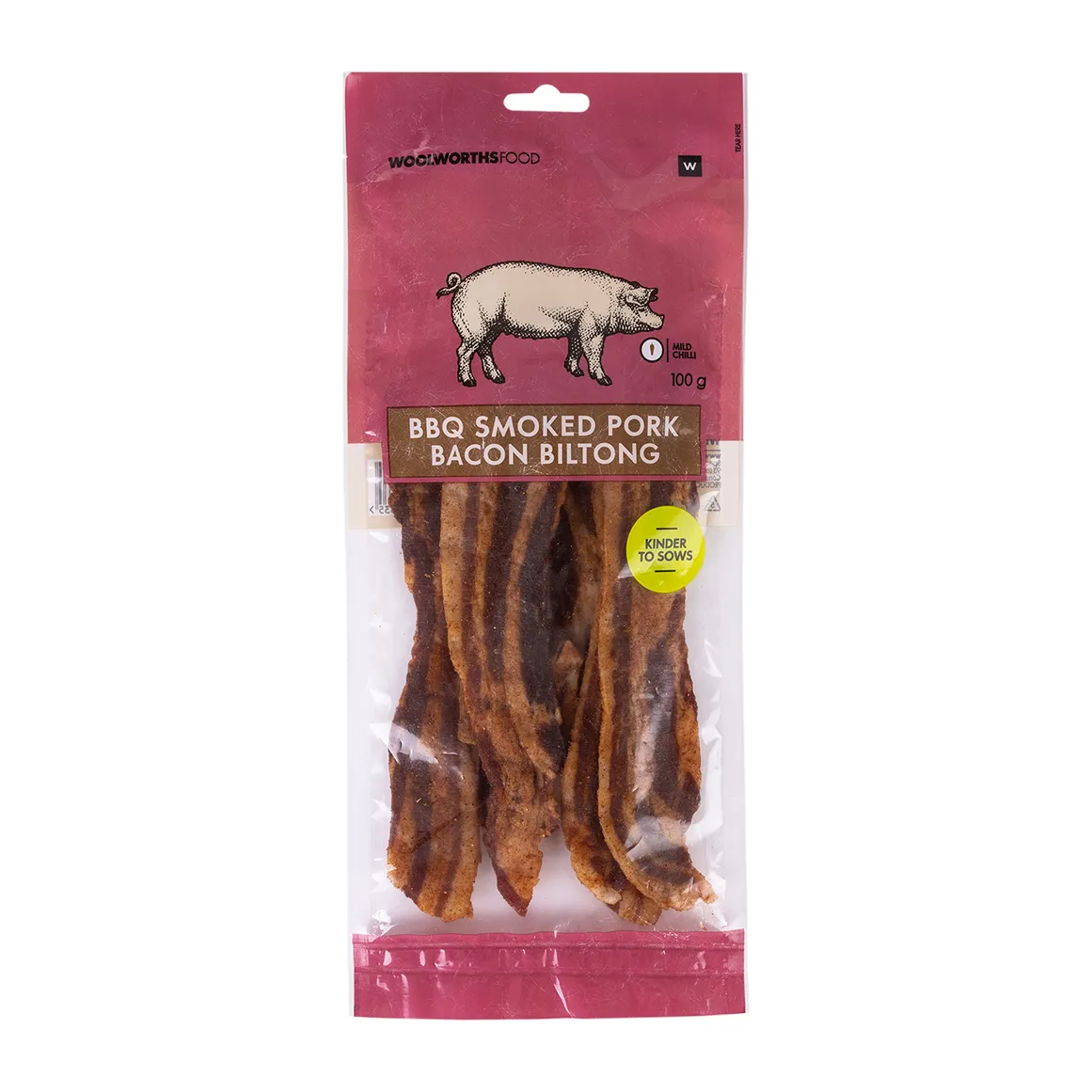 BBQ Smoked Pork Bacon Biltong 100 g