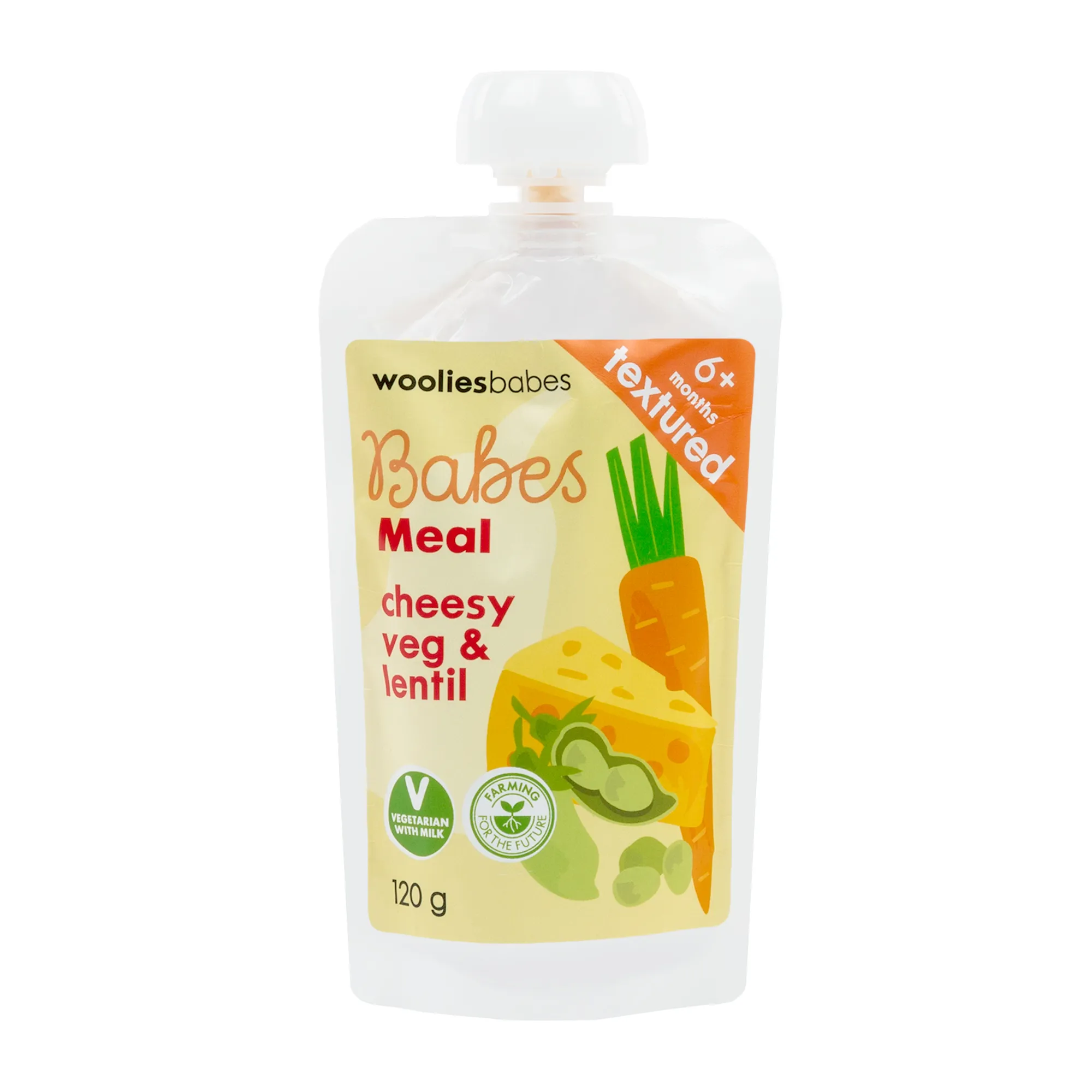 Babes Cheesy Veg and Lentil Meal 120 g - Wooliesbabes