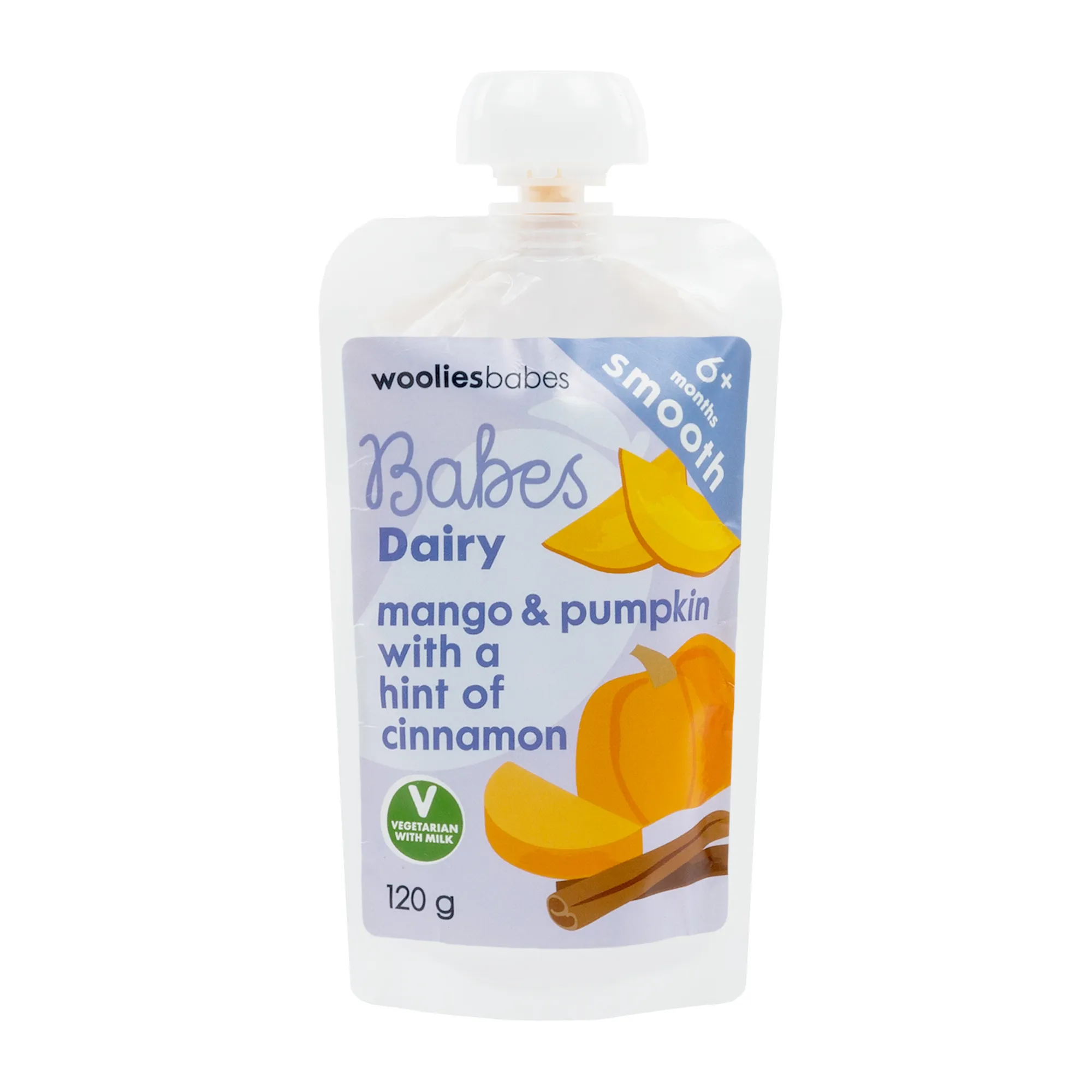Babes Dairy with Mango, Pumpkin and a Hint of Cinnamon 120 g - Wooliesbabes