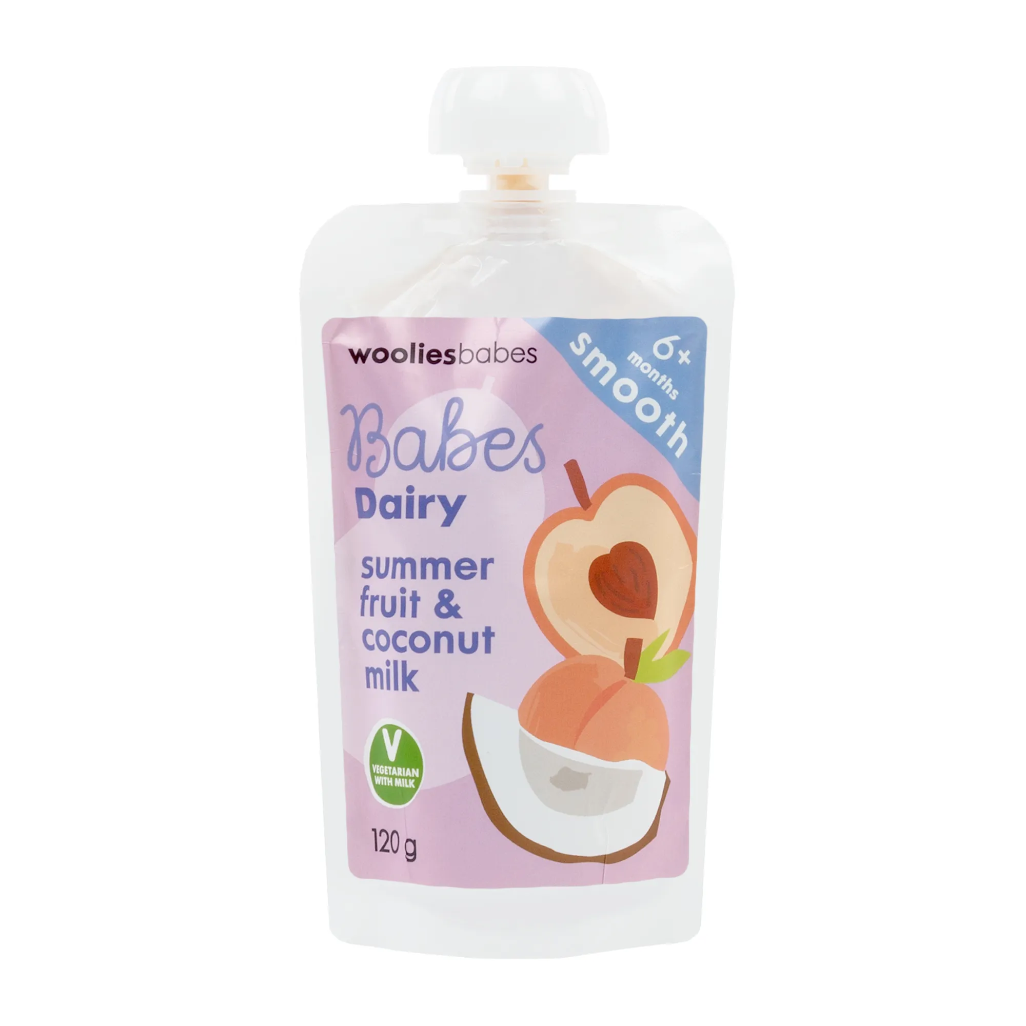 Babes Dairy with Summer Fruit and Coconut Milk 120 g - Wooliesbabes