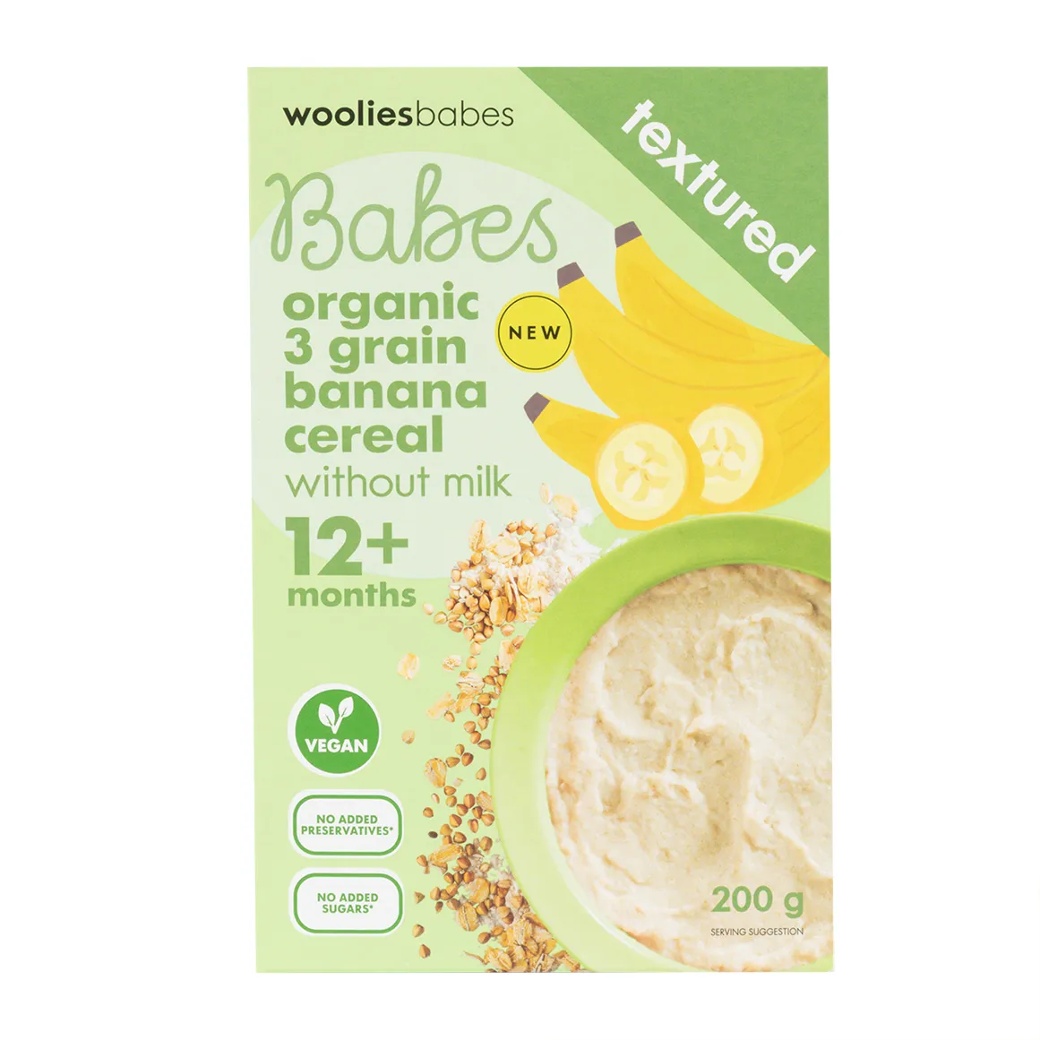 Babes Organic 3 Grain Banana Cereal From 12 Months 200 g