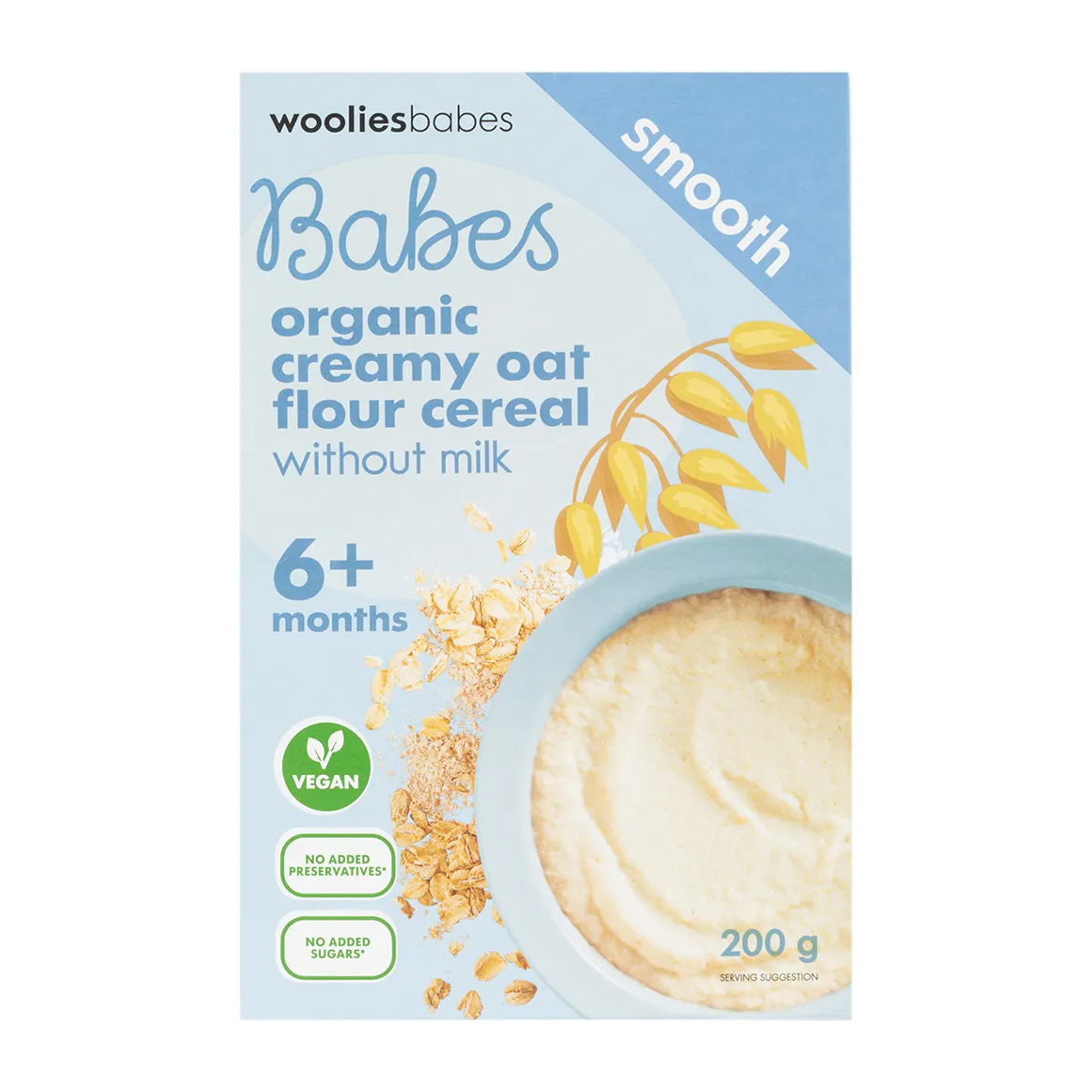 Babes Organic Creamy Oat Flour Cereal From 6 Months 200 g