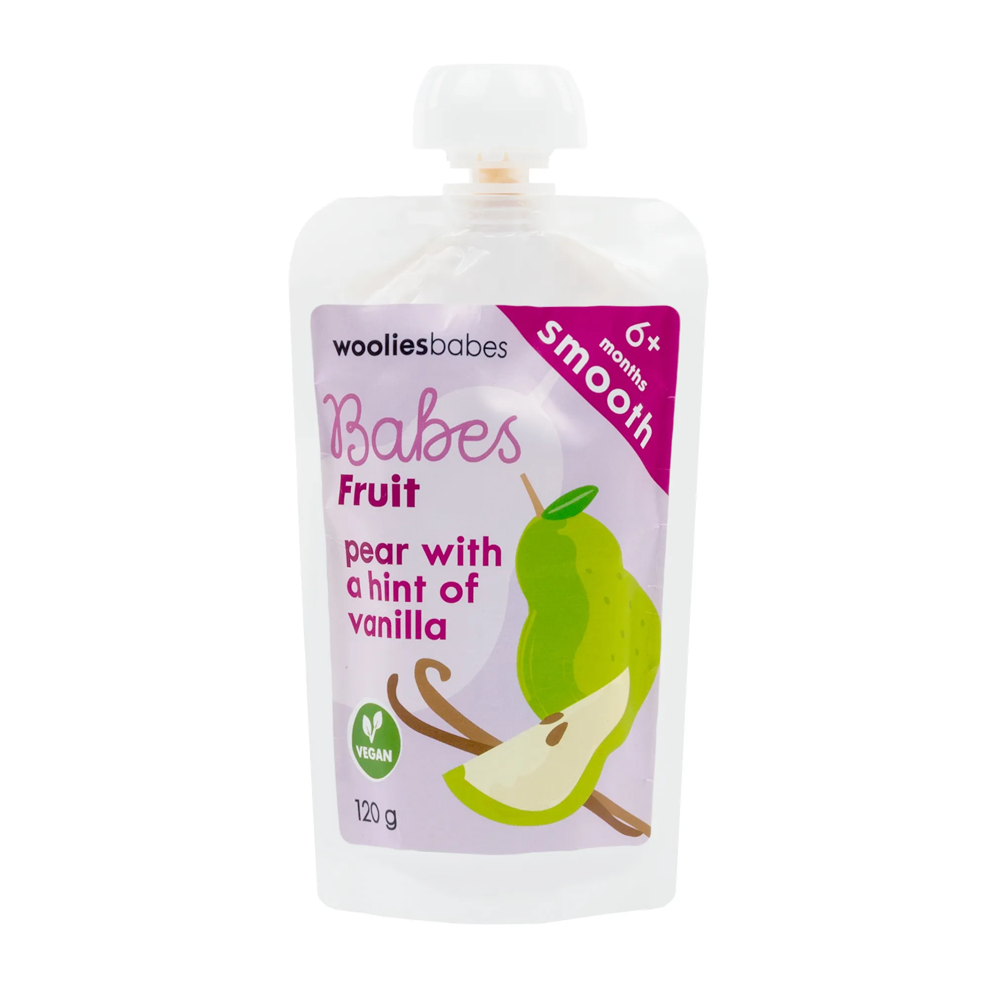 Babes Pear With A Hint Of Vanilla Fruit 120 g - Wooliesbabes
