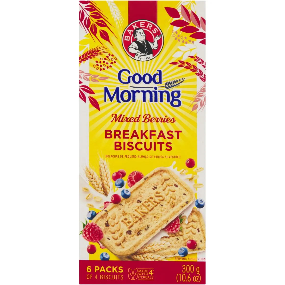 Bakers Good Morning Breakfast Biscuits Mixed Berries 6 x 50 g