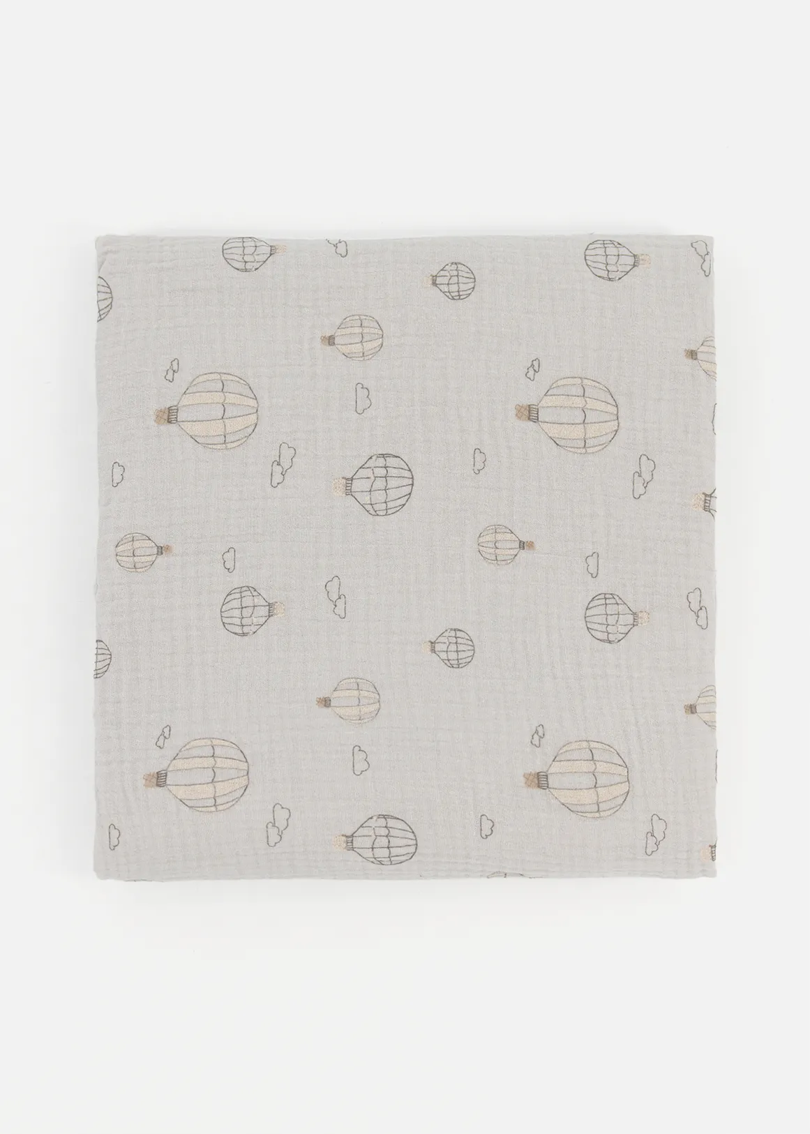 Balloon Cotton Muslin Receiving Blanket - X GREY