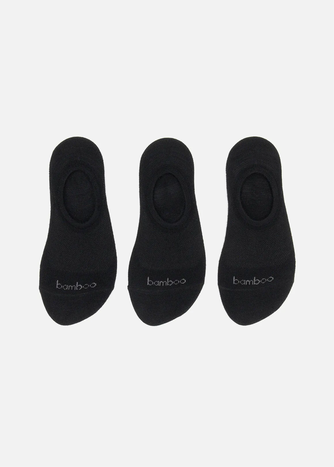 Bamboo Rich Invisible Socks 3 Pack - BLACK