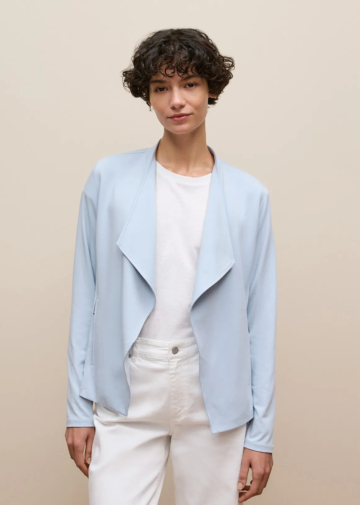 Bamboo Viscose Jacket - SOFT BLUE