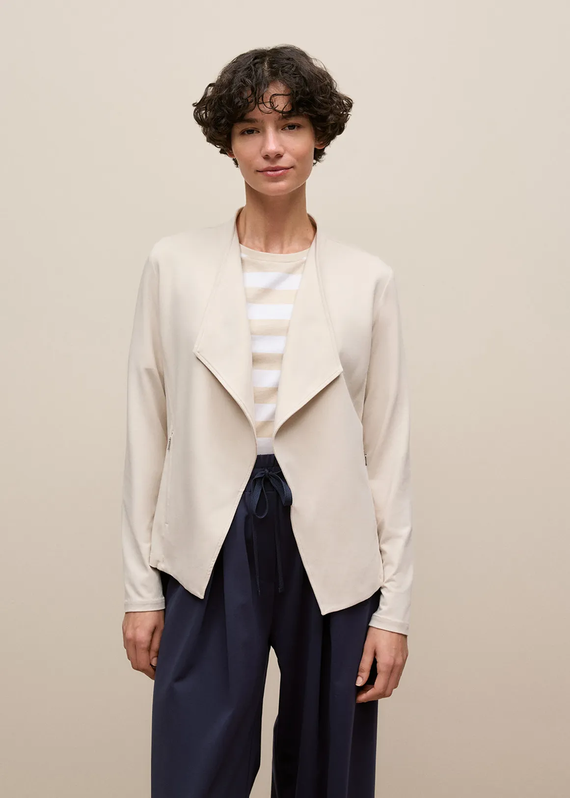 Bamboo Viscose Jacket - STONE