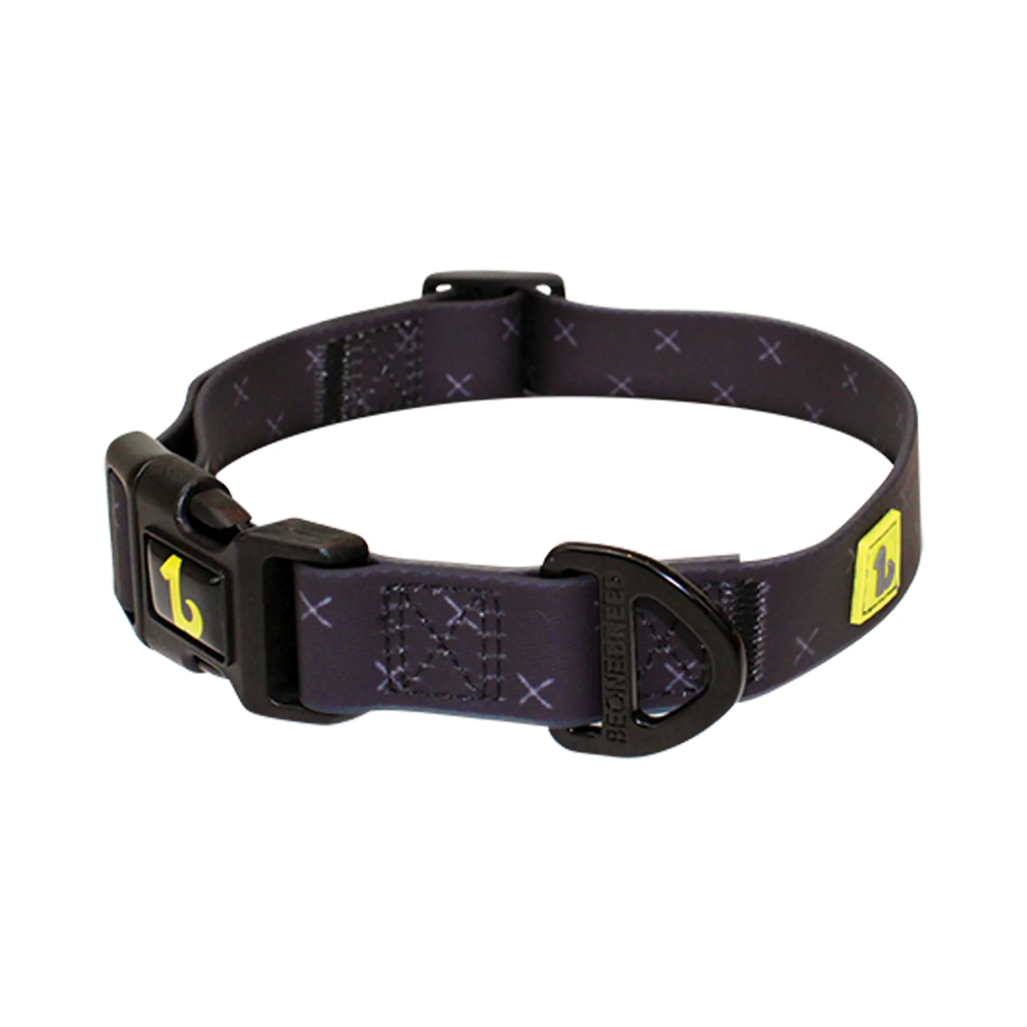 BeOneBreed Black X Medium Silicone Dog Collar