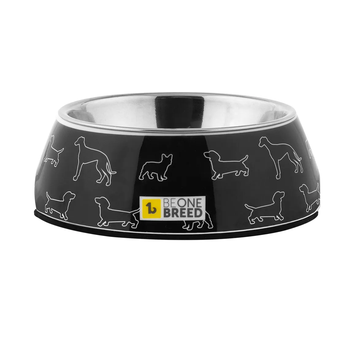 BeOneBreed Medium Stainless Steel Bowl with Melamine Holder 350 ml