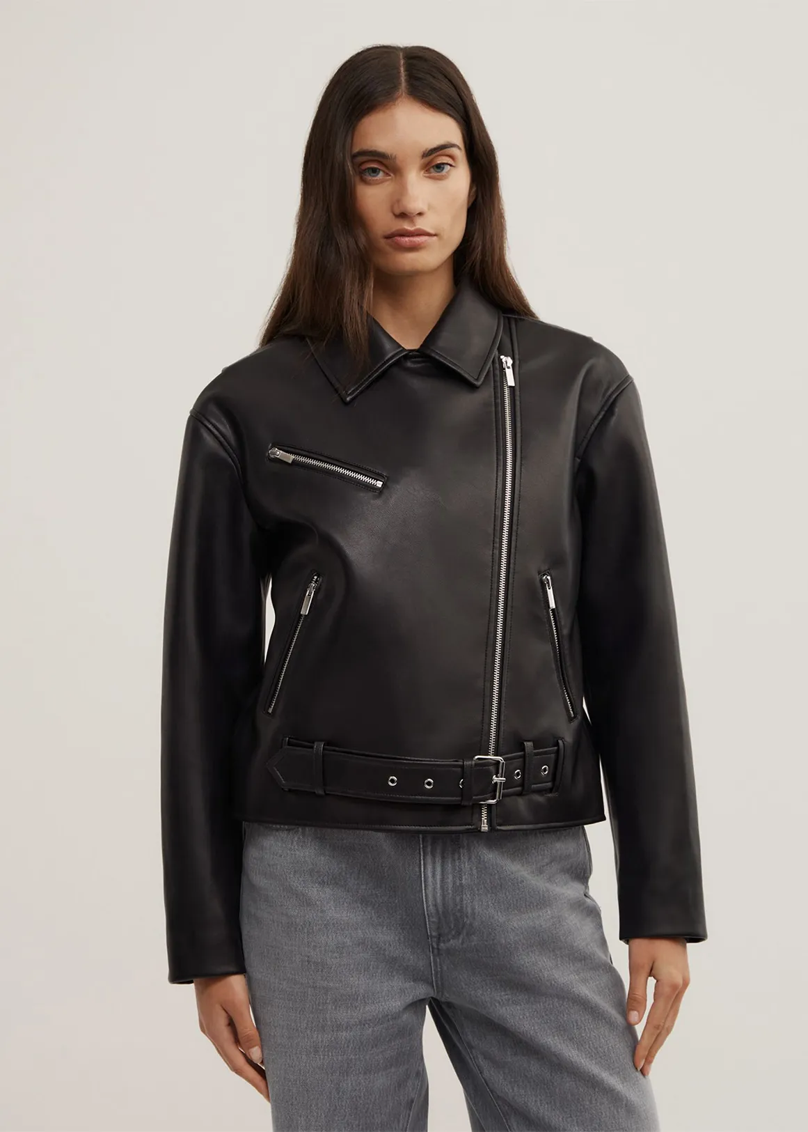 Biker Jacket - BLACK
