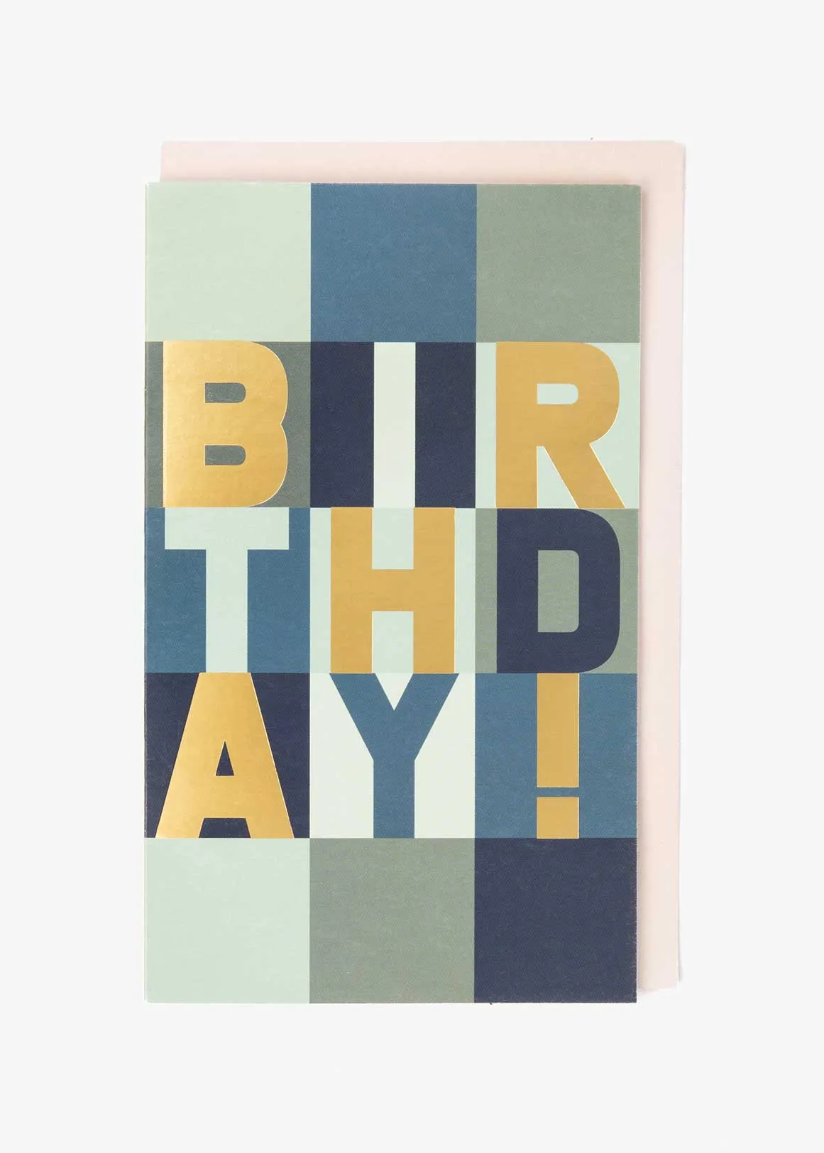 Block Letters Birthday Card - MULTI