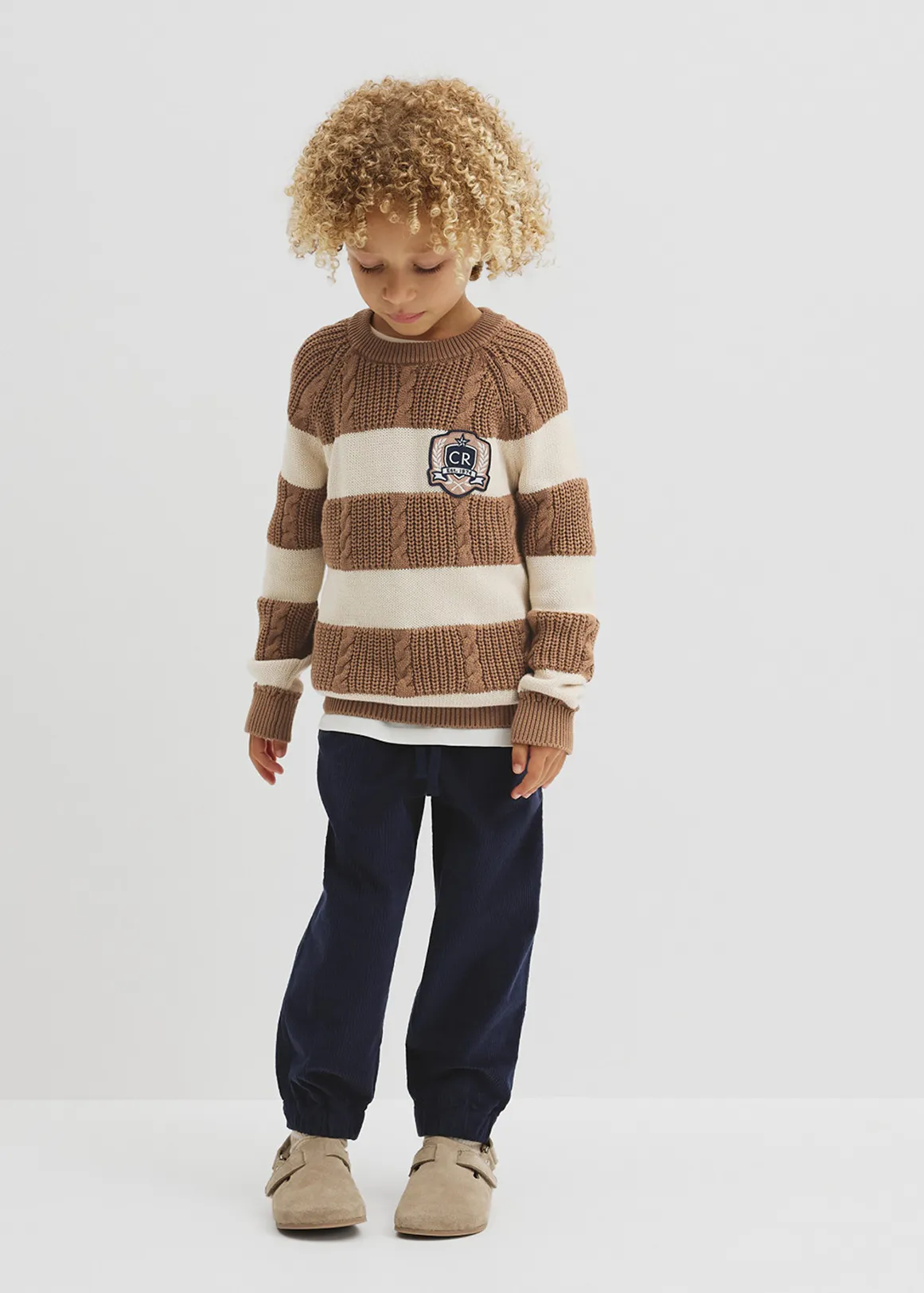 Block Stripe Knit - CAMEL
