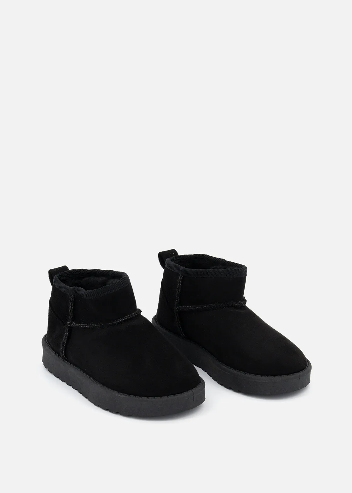 Bootie Slippers (Size 12-6) Older Girl - BLACK