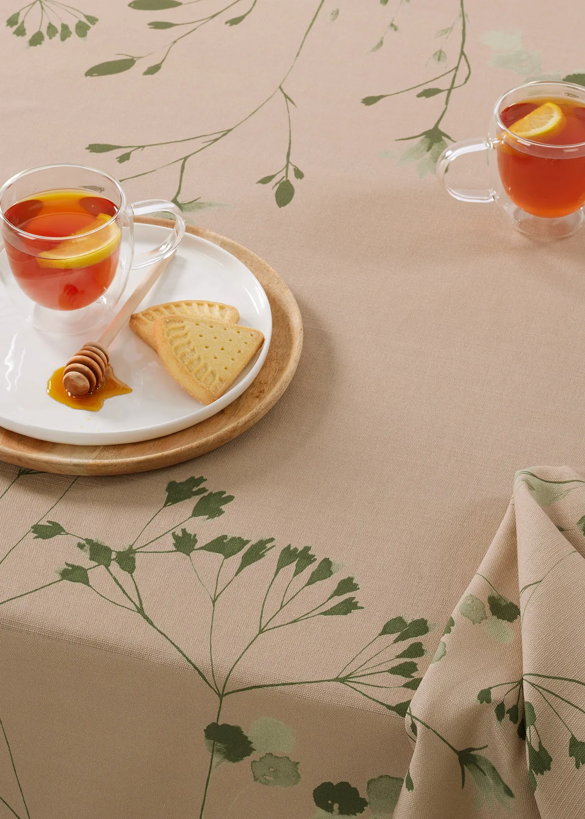 Botanical Cotton Tablecloth 230x150cm - X GREEN