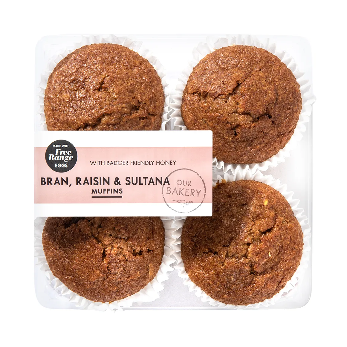 Bran, Raisin & Sultana Muffins 4 pk