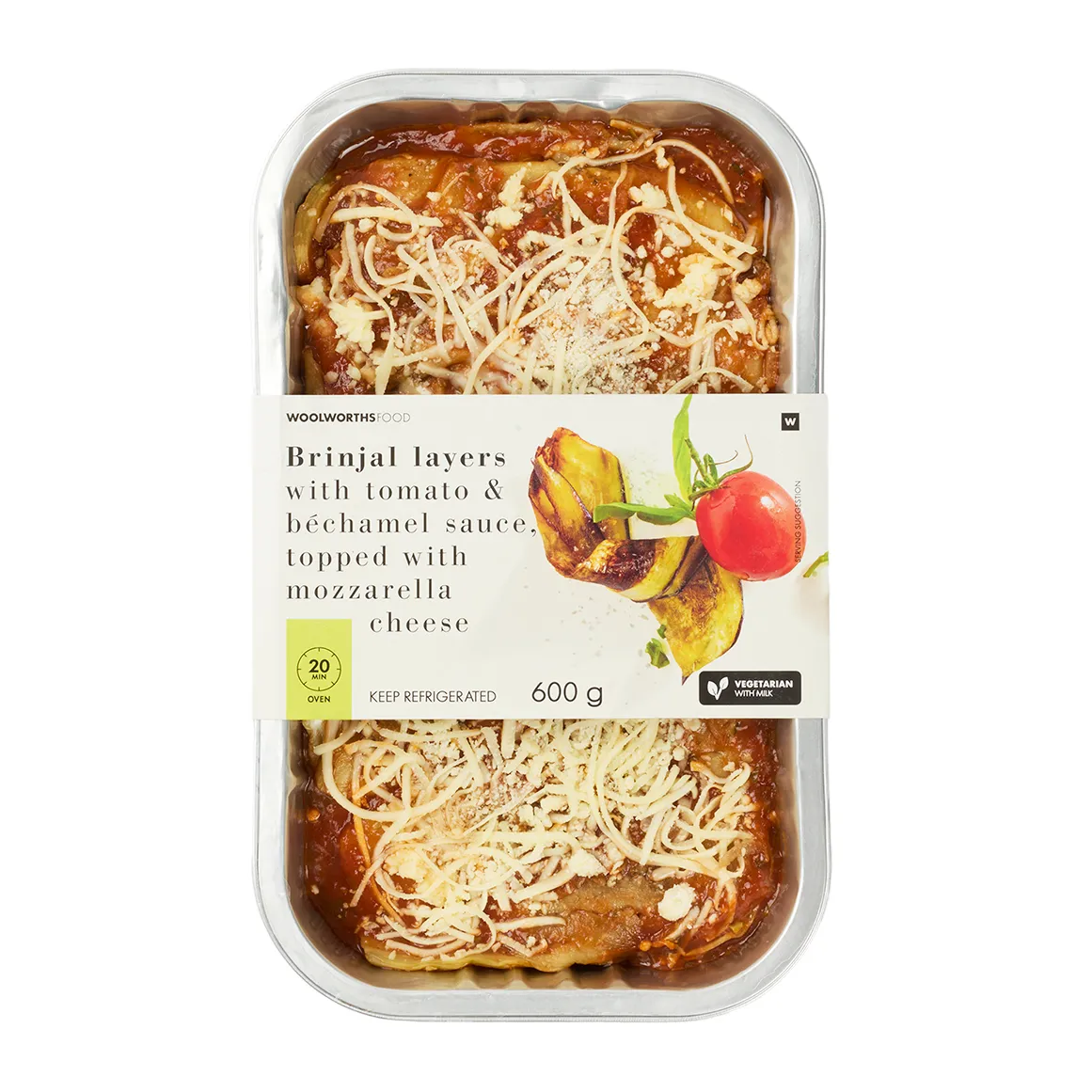Brinjal Layers with Tomato & Bechamel Sauce 600 g