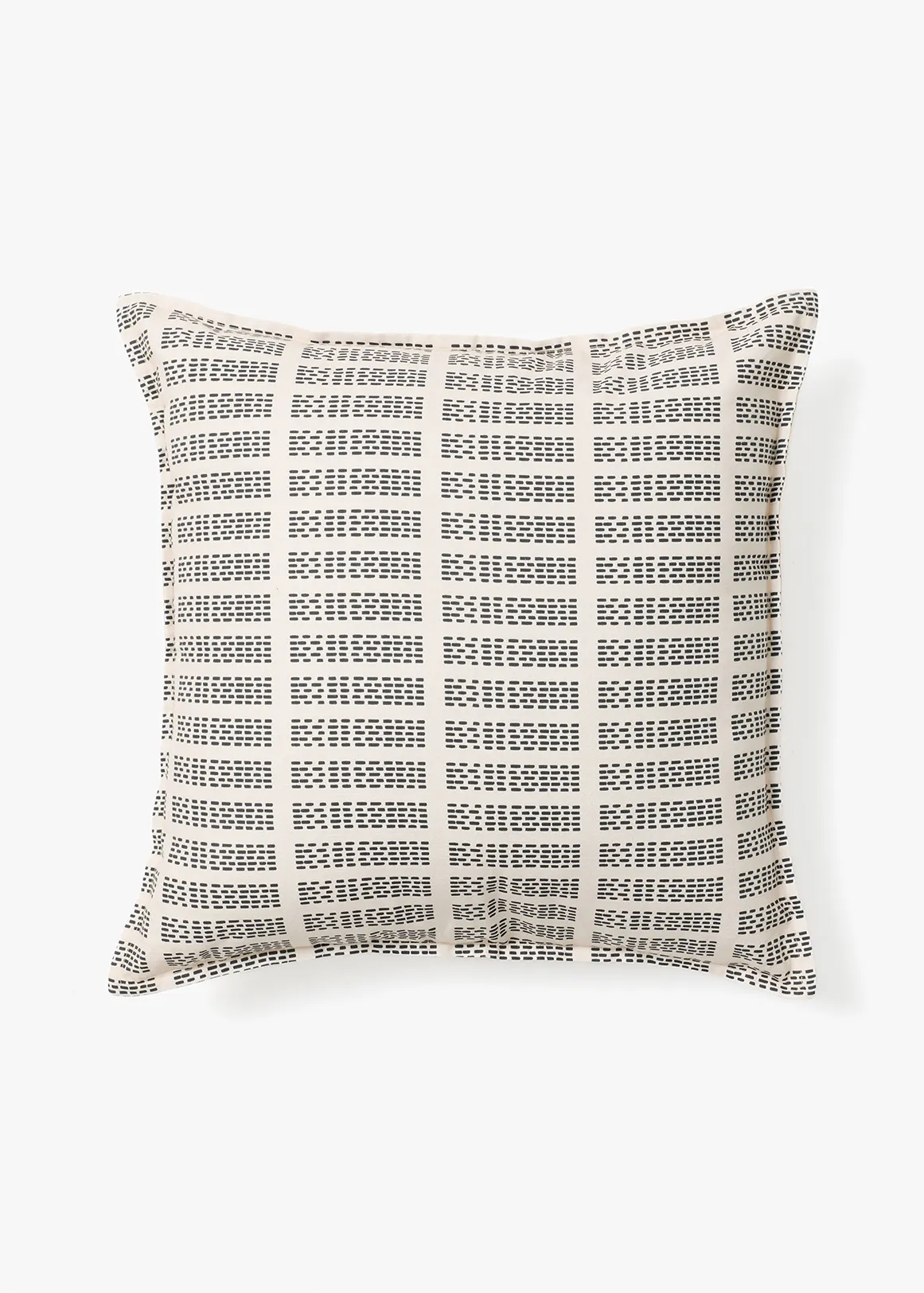 Broken Stripe Cotton Scatter Cushion 50x50 cm - X NATURAL