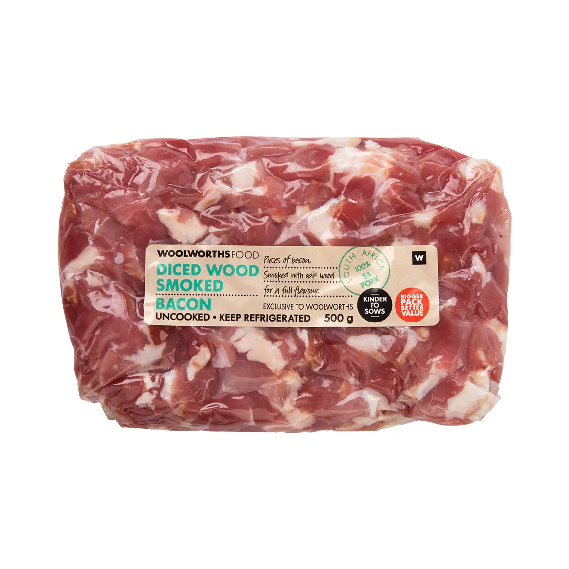Bulk Diced Wood Smoked Bacon 500 g