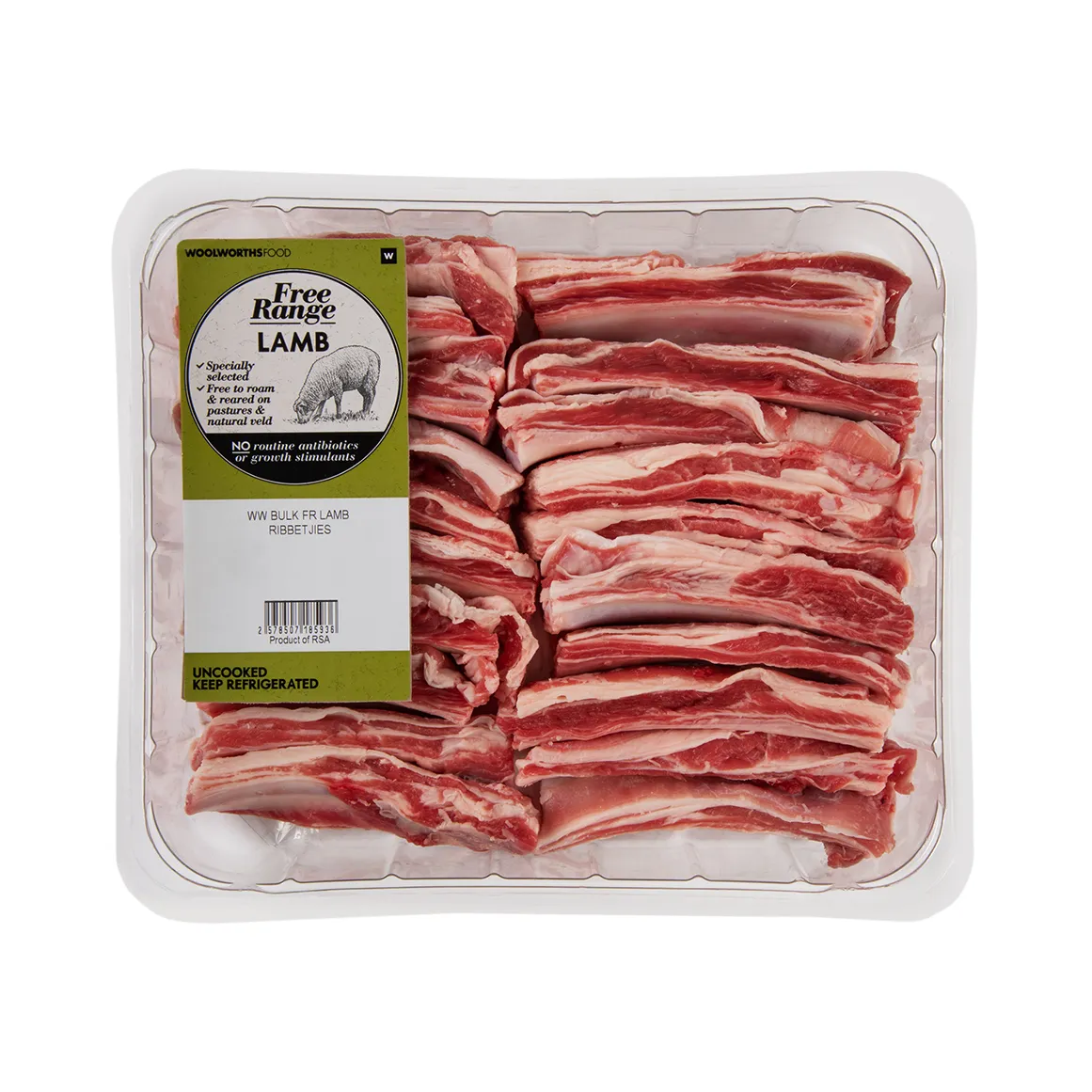Bulk Free Range Lamb Ribbetjies Avg 950 g