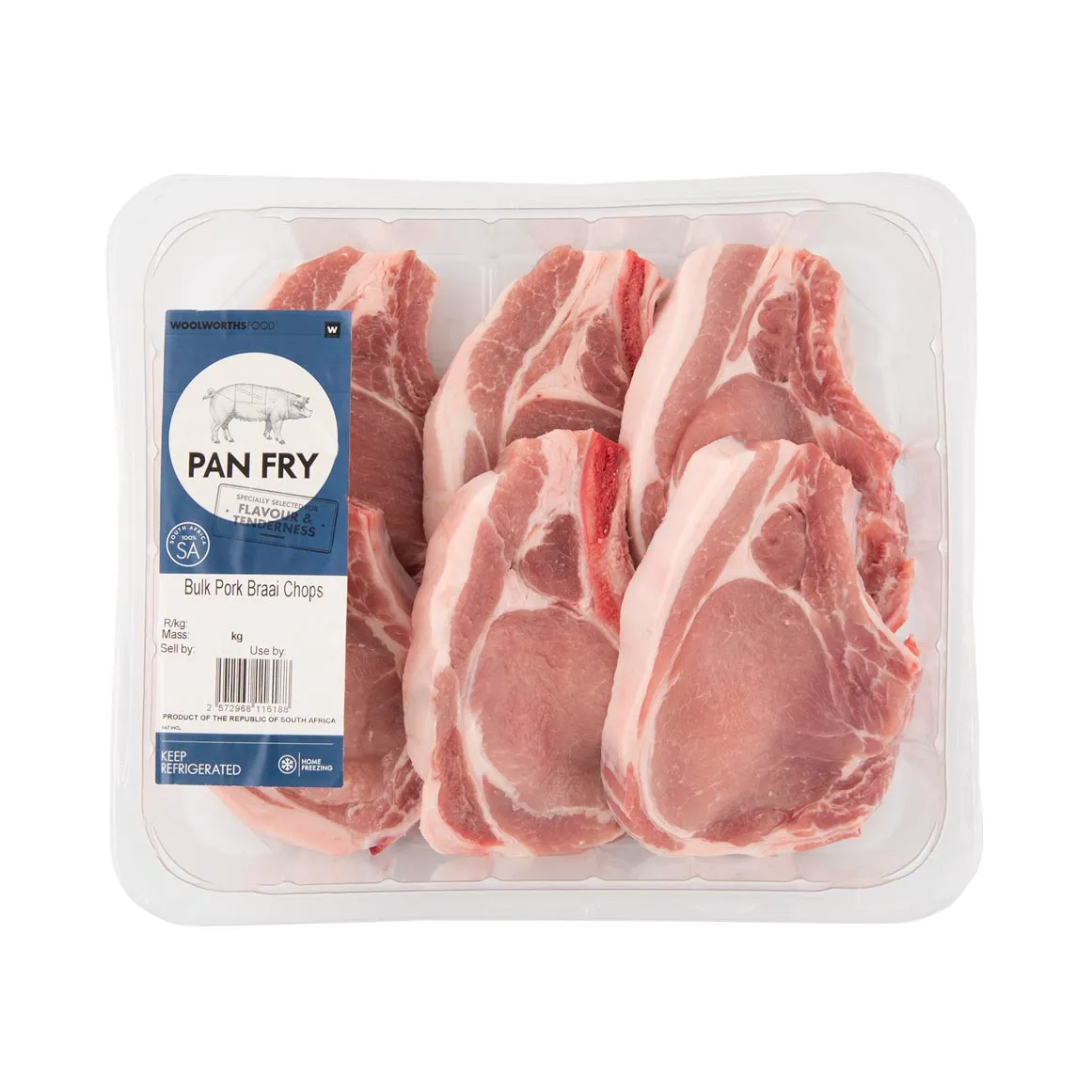 Bulk Pork Braai Chops Avg 1.5 kg